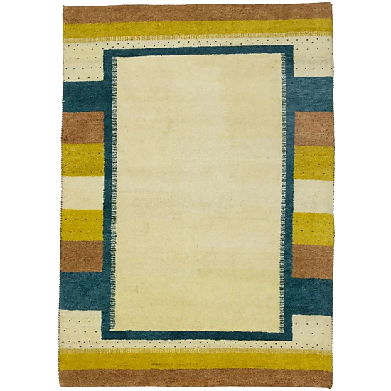 Magic Rugs Cream Border Tribal 6X8 Indo-Gabbeh Oriental Rug