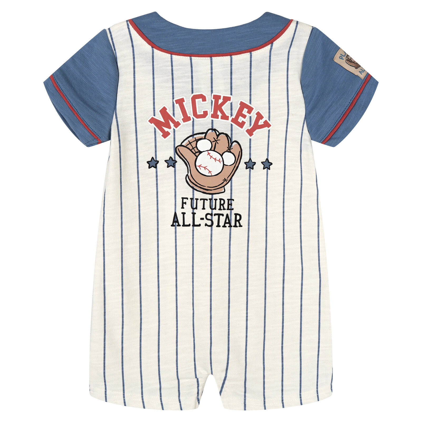 Disney Mickey Mouse Baby Boys' 2-Piece Baseball Romper and Hat Set
