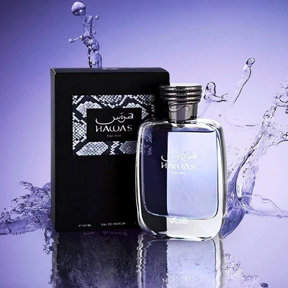 Rasasi Hawas for Men Eau de Parfum Spray, 3.38 fl oz (100 ml)