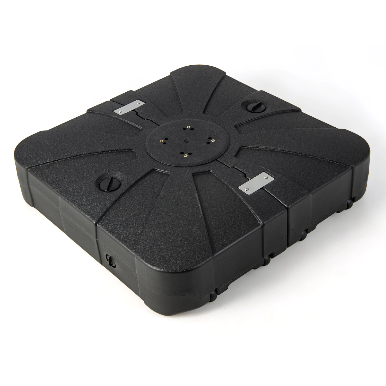 Slickblue Black Fillable Outdoor Umbrella Base with Wheels for Large Cantilever Umbrellas