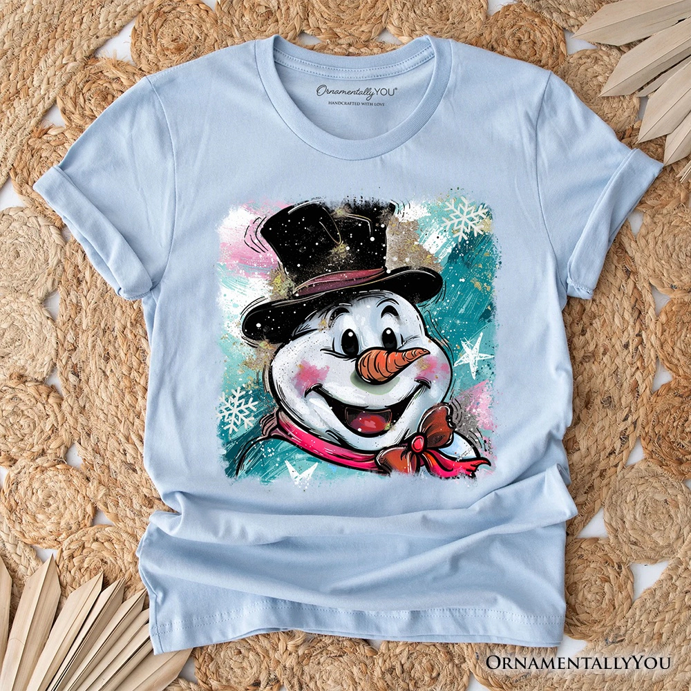 OrnamentallyYou Unisex Cute Snowman Merry Christmas T-Shirt