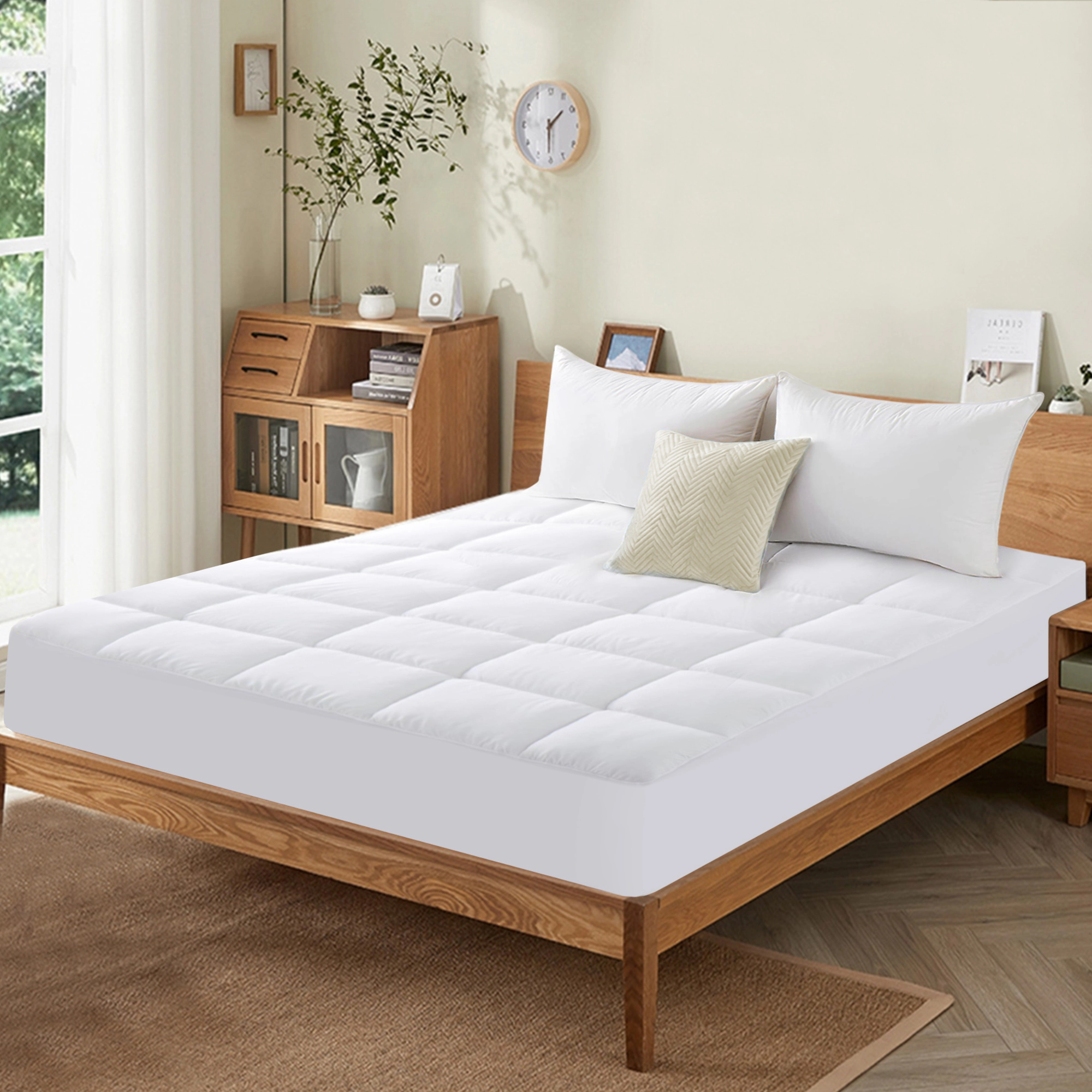 Unikome Cooling Breathable Mattress Pad, Quilted Fitted Waterproof Mattress Protector