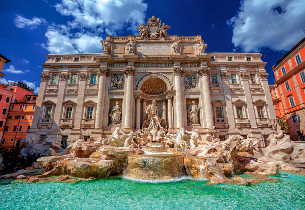 CASTORLAND 1500 Piece Jigsaw Puzzles, The Trevi Fountain, Rome, Italy, Baroque style, Travel puzzle, C-152230-2