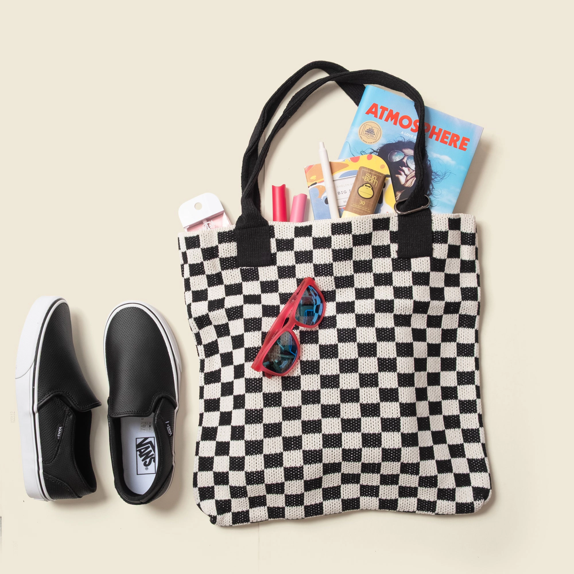 Casupo Checkered Sweater Tote Bag