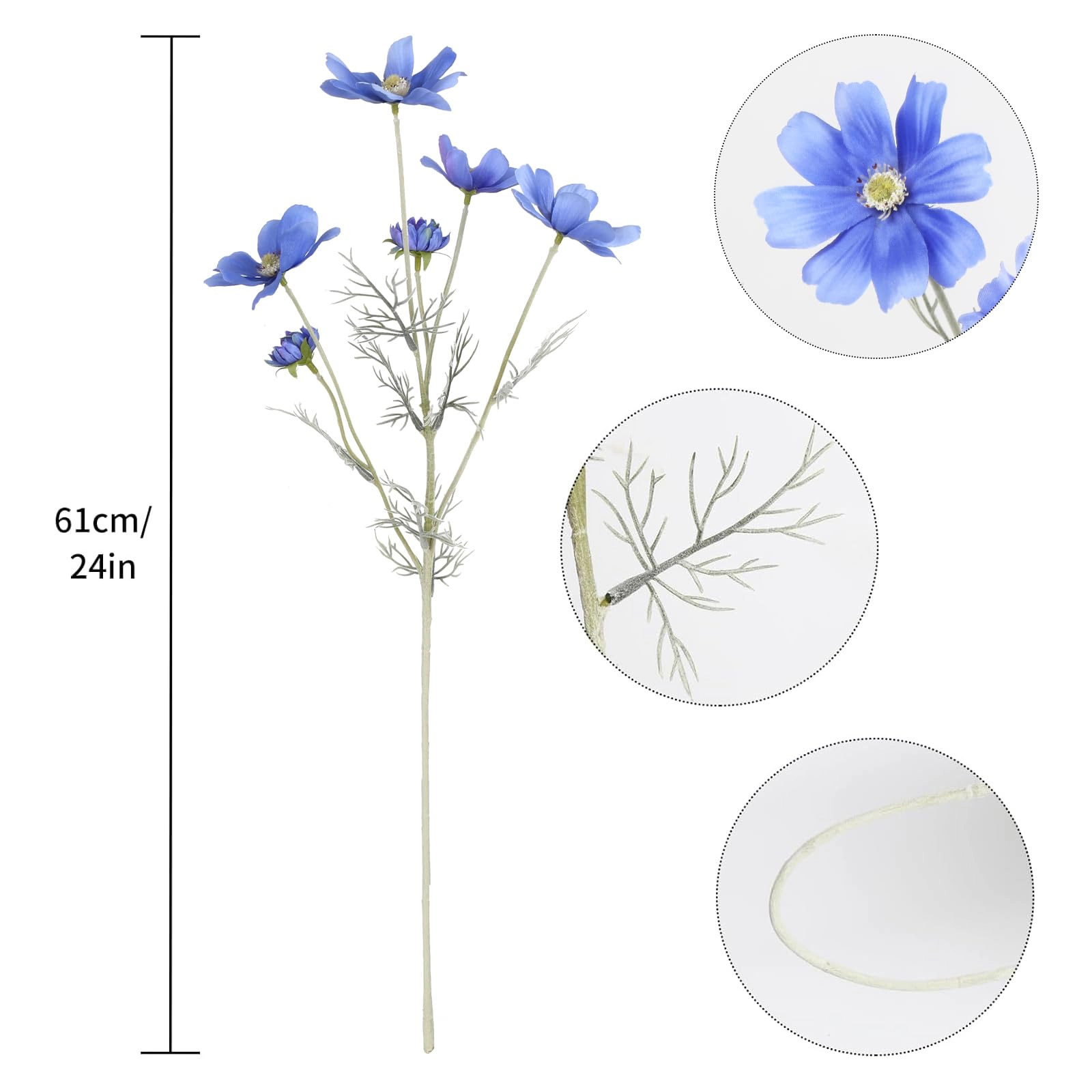 PUPWE Artificial Cosmos Daisies Flowers Decor