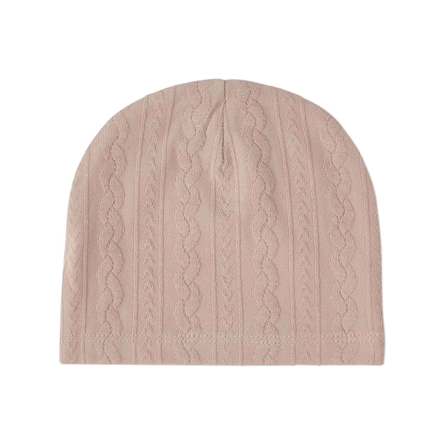 MeMoi Baby Cozy Cotton-Rich Faux-Cable Jacquard Knit Beanie
