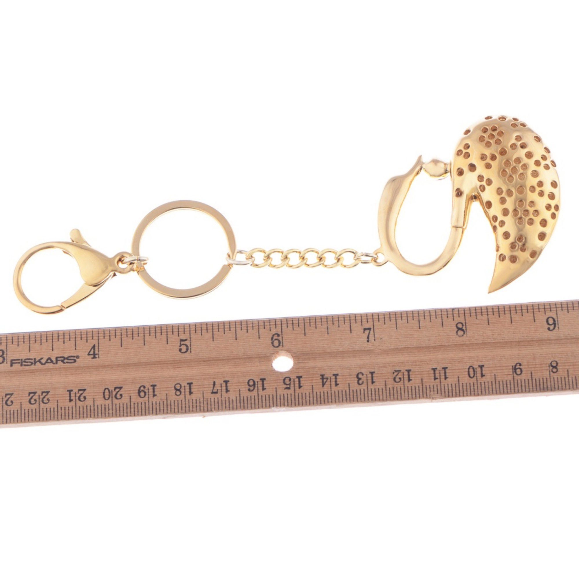 Alilang Women's Swan Keychain Charm with Faceted Teardrop Stone and Crystal Accent Body