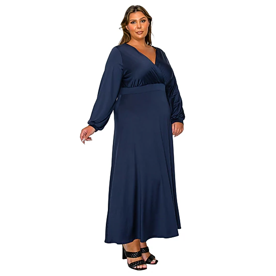 L I V D Women's Plus Size Sophia Surplice Dress