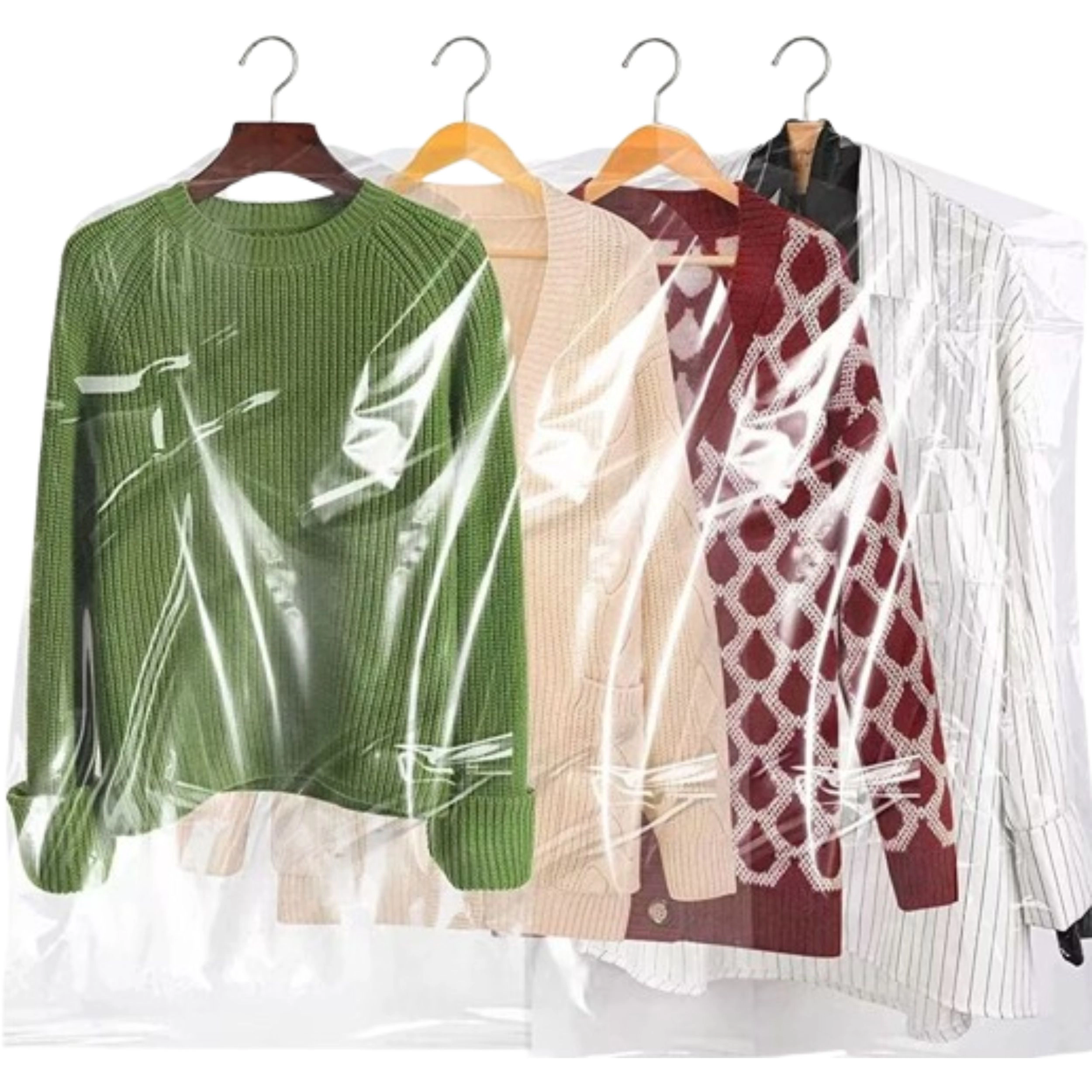 SS Design 10 Pack Clear Hanging Garment Storage Bags Suit Dress Coat Dust Proof Covers