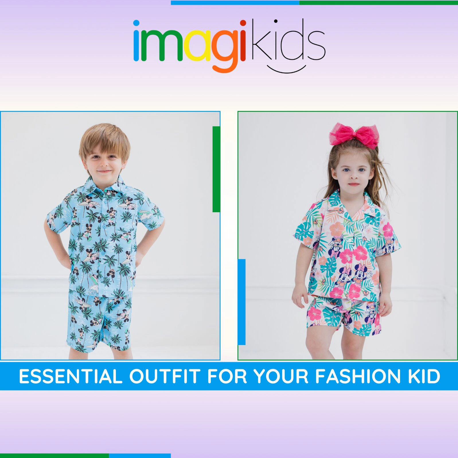 Disney Mickey Mouse & Friends 2-Piece Button-Down and Shorts Set