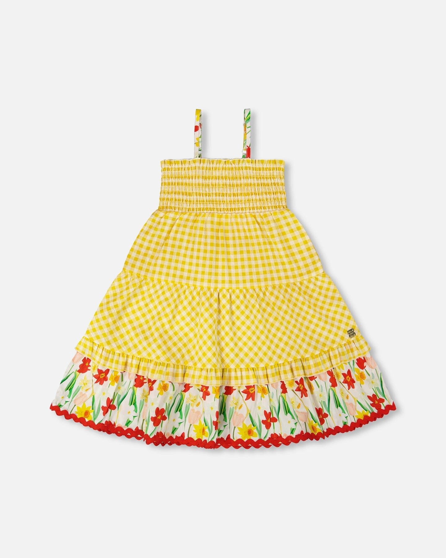 Deux par Deux Girls Smocked Sundress Gingham