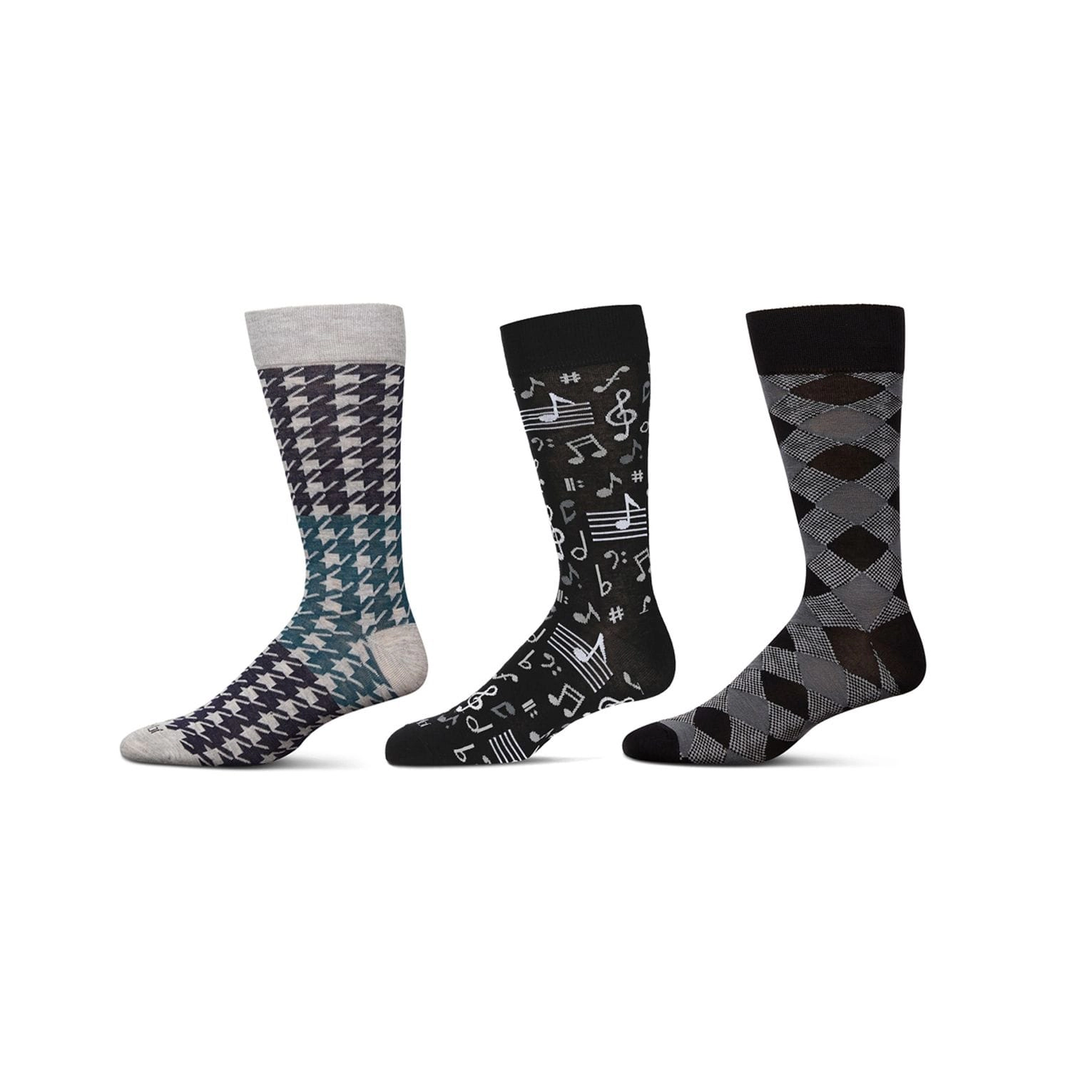 MeMoi Men's 3 Pair Pack Novelty Hobbies Crew Socks