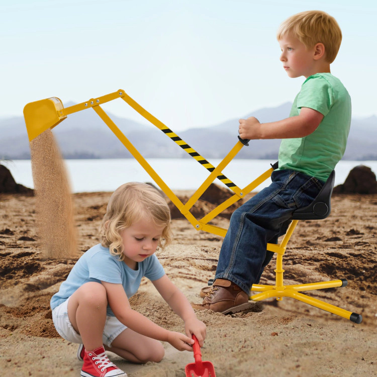 Hivvago Sand Digger with 2-Handed Controls and Flexible Shovel for 3+ Years Old Kids