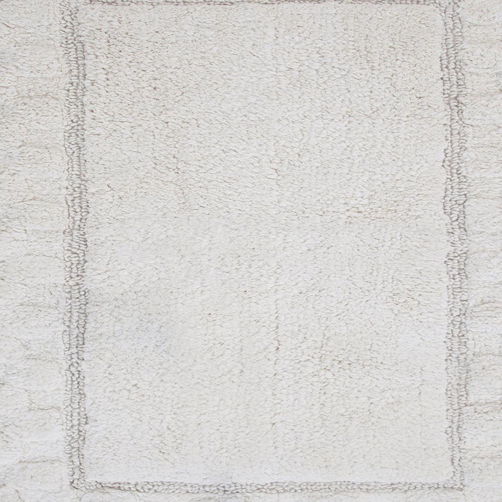 Sculptu Border Soft Plush Cotton Non Slip Bath Rug by Castle Hill