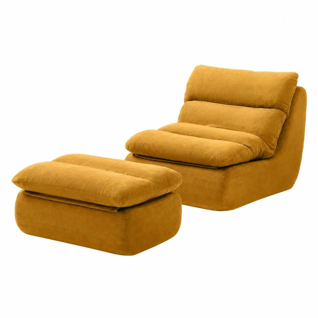 GOODSILO Soft Cotton Fabric Lazy Lounge Bean Bag Chair