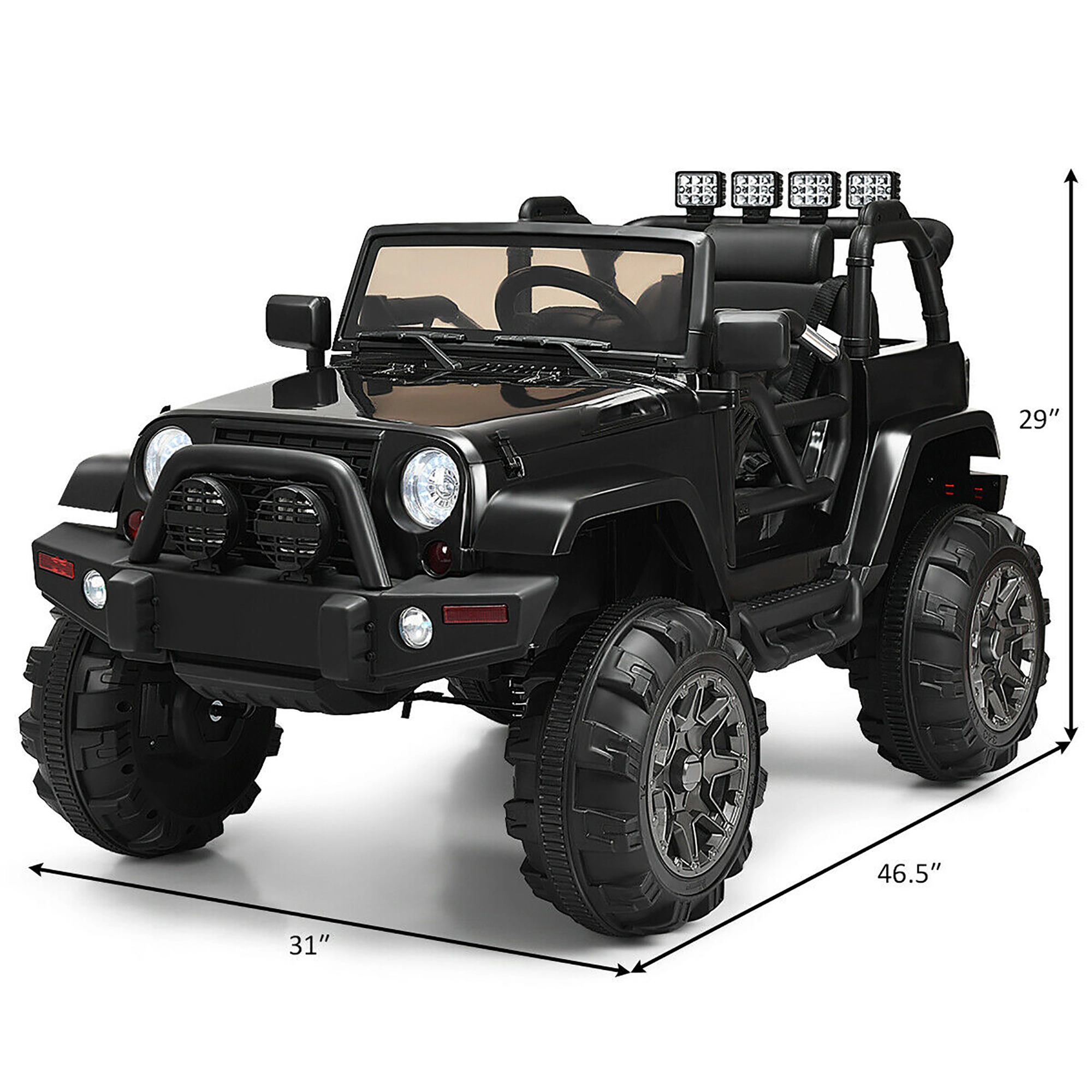 Costway 12V Kids Ride On Truck Car w/ Remote Control MP3 Music LED Lights Pink