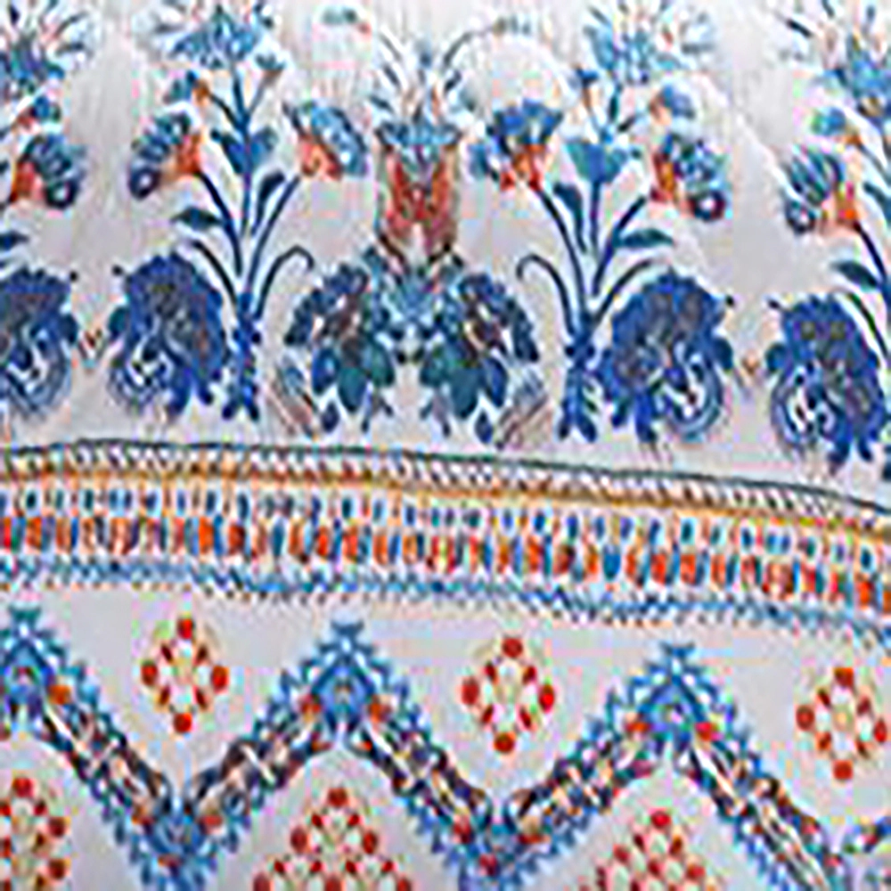Barefoot Bungalow Aleena Foulard Print Pillow Sham King 20x36 Ivory