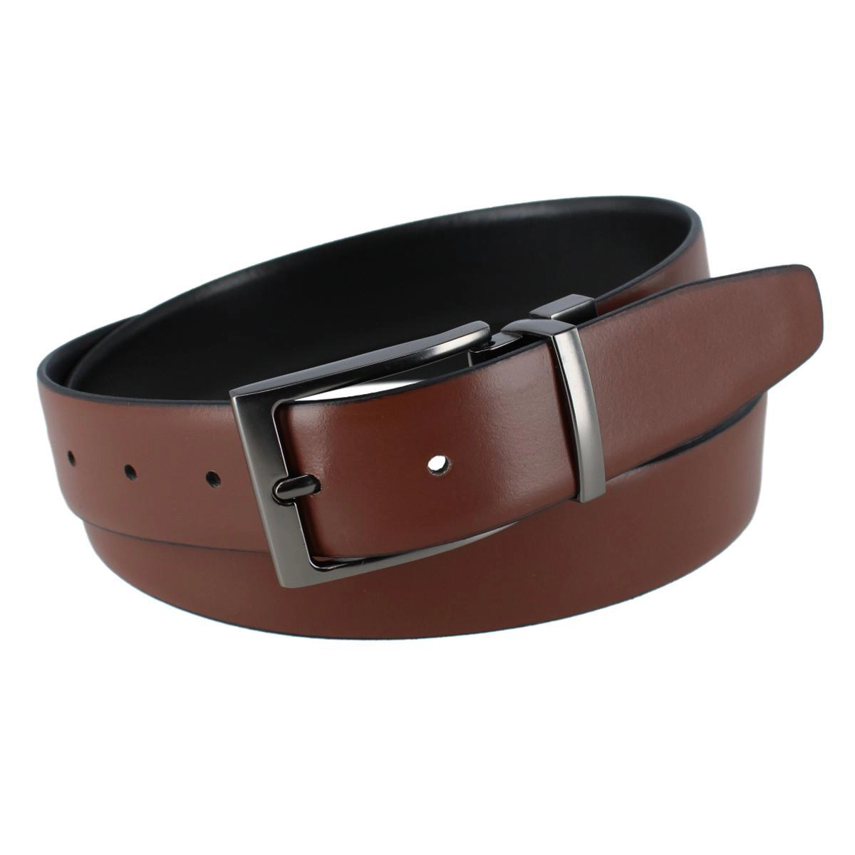 Chaps Men's 35mm Reversible Napa Leather Dress Belt