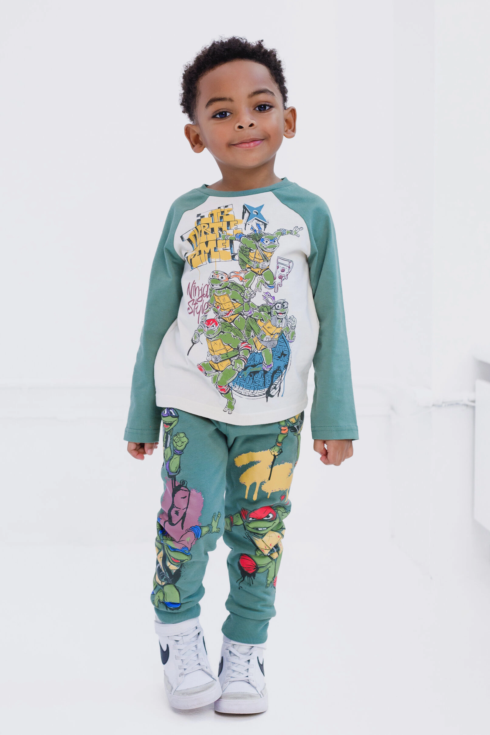 Teenage Mutant Ninja Turtles Boys' 2-Piece Long Sleeve T-Shirt and Pants Set