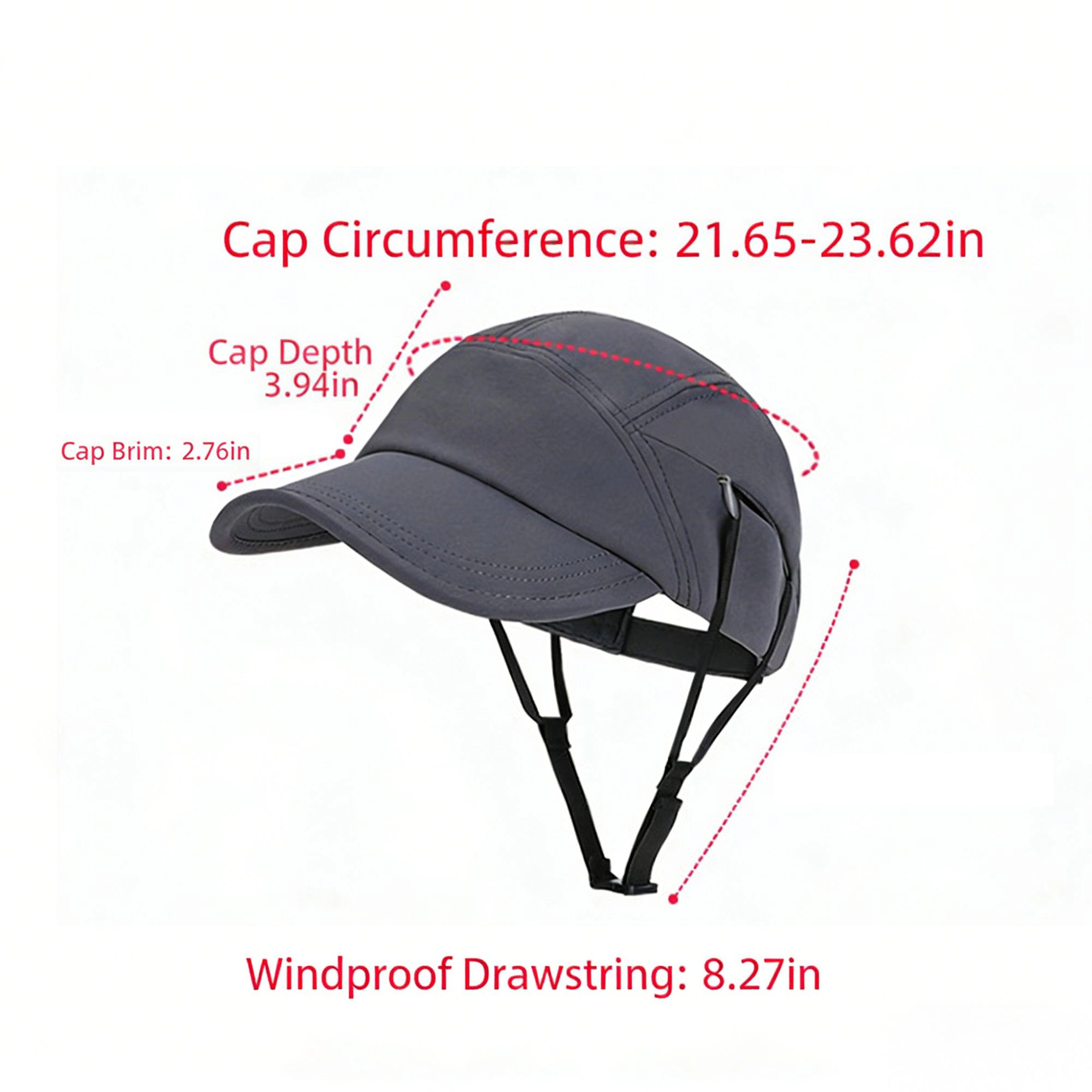 Anna-Kaci Women's Outdoor Baseball Cap with Hidden Chin Strap Breathable Lightweight Sports Sun Hat Adjustable Fit