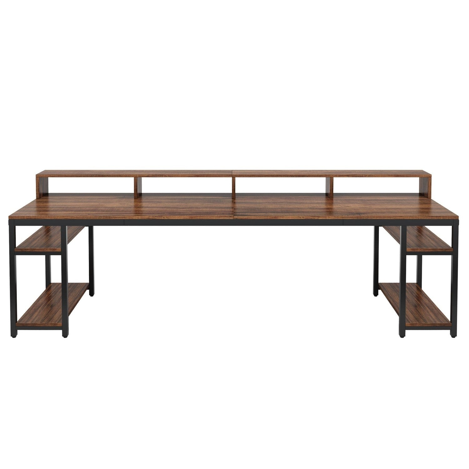 Tribesigns Industrial Wood Desk with Monitor Stand