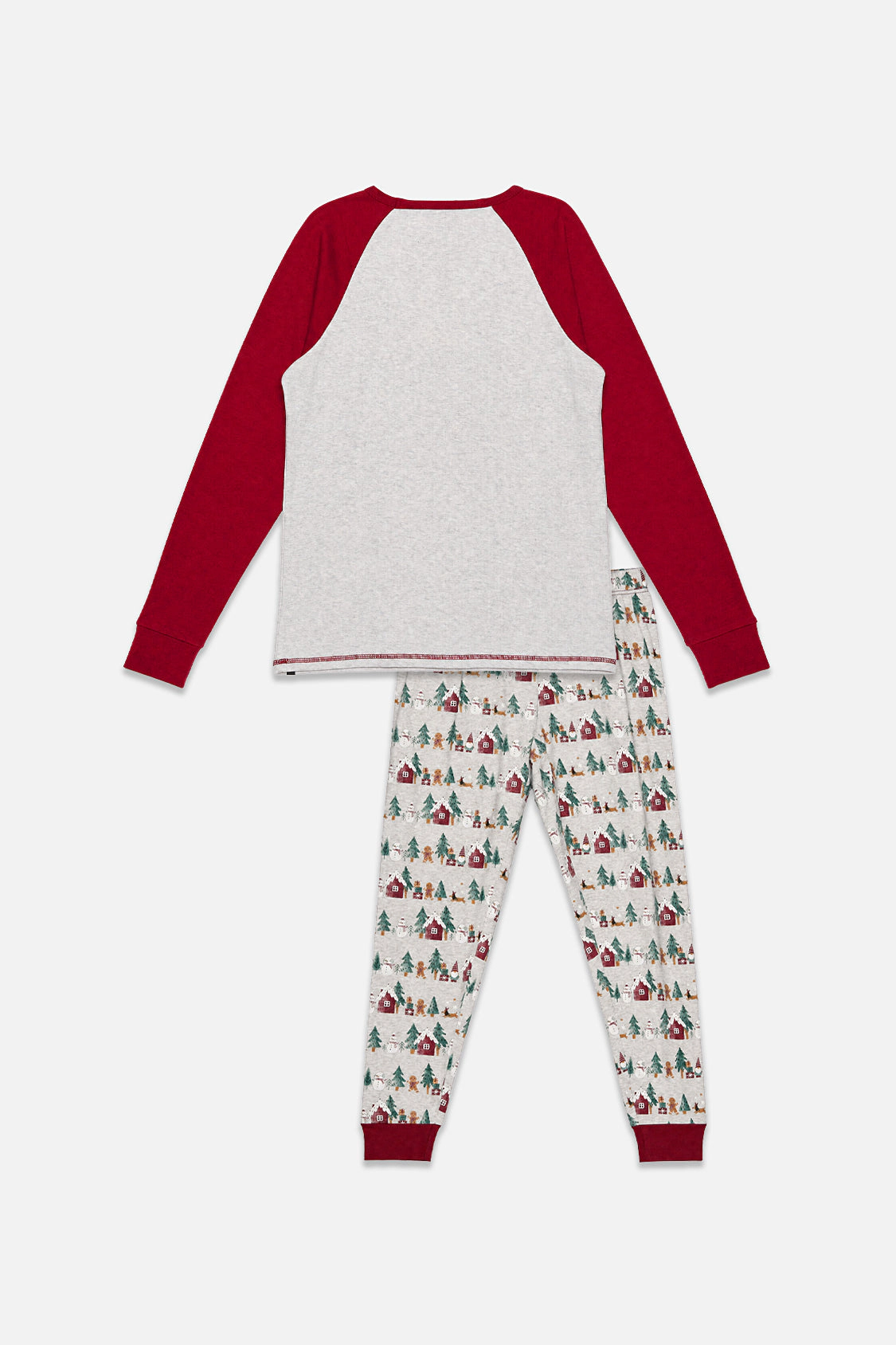 Deux par Womens Two Piece Holiday Print Christmas Pajama Top and Pants Set