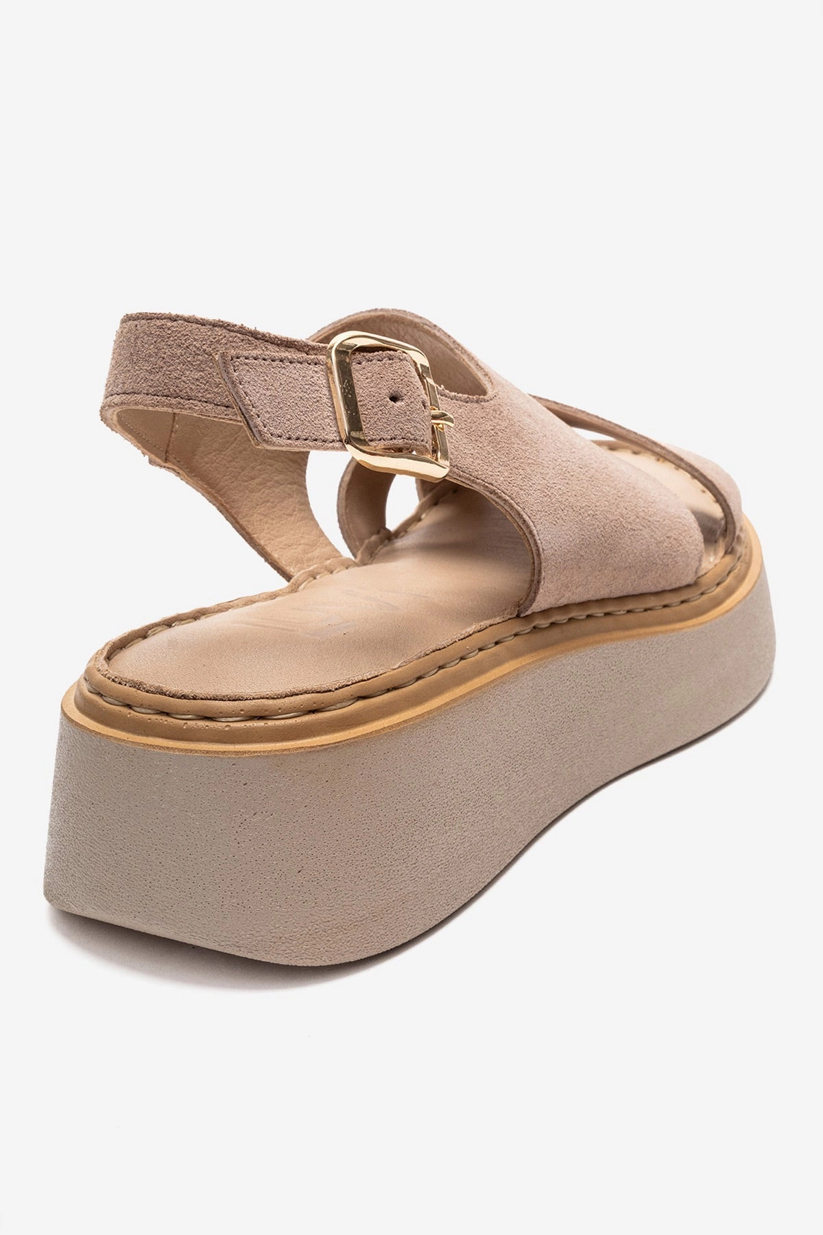 Forever & Always Womens Vien Leather Platform Sandals