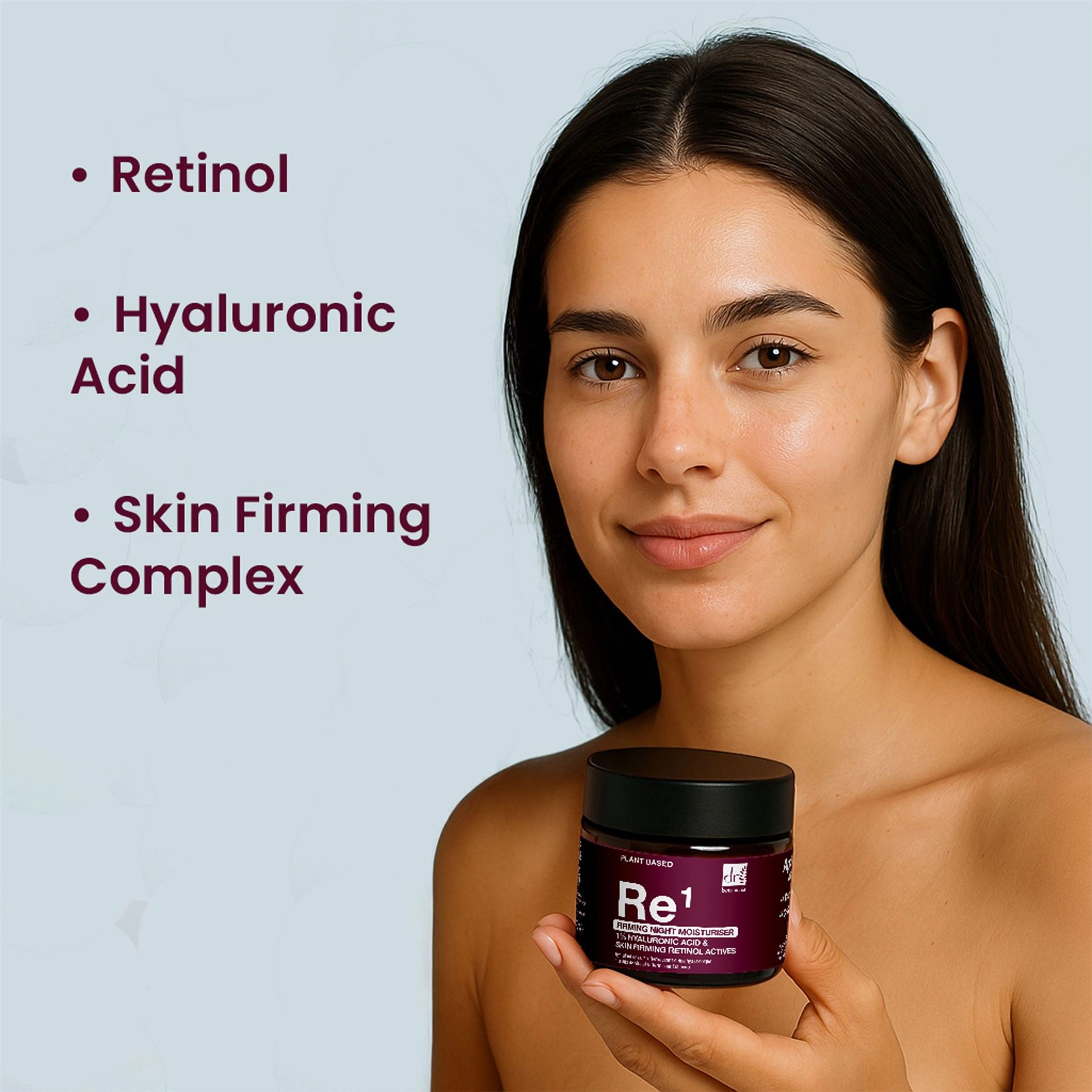 Dr. Botanicals Firming Night Moisturiser with Retinol and 1% Hyaluronic Acid, Vitamin E, 60ml