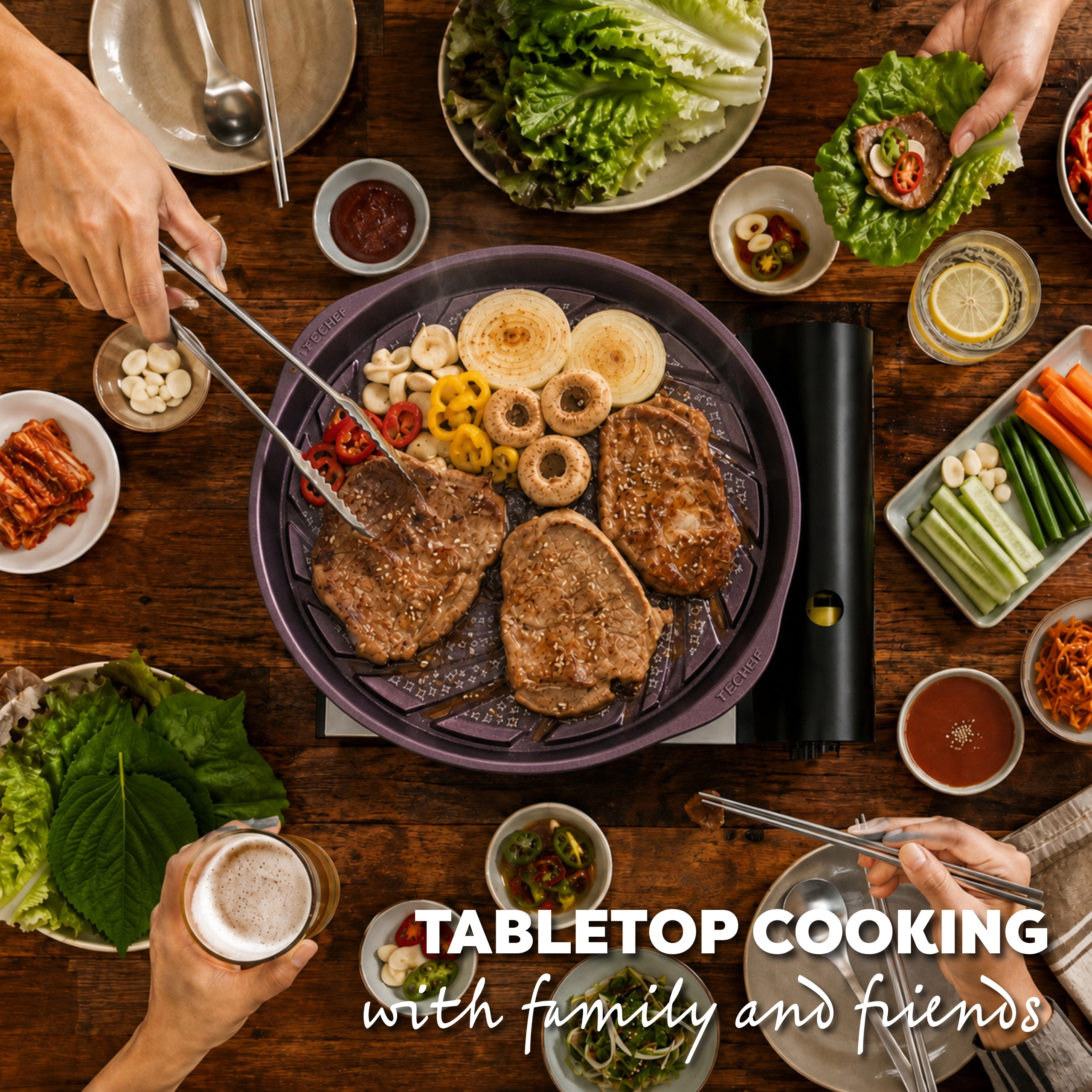 TECHEF Korean BBQ Non-Stick Grill Pan / Purple