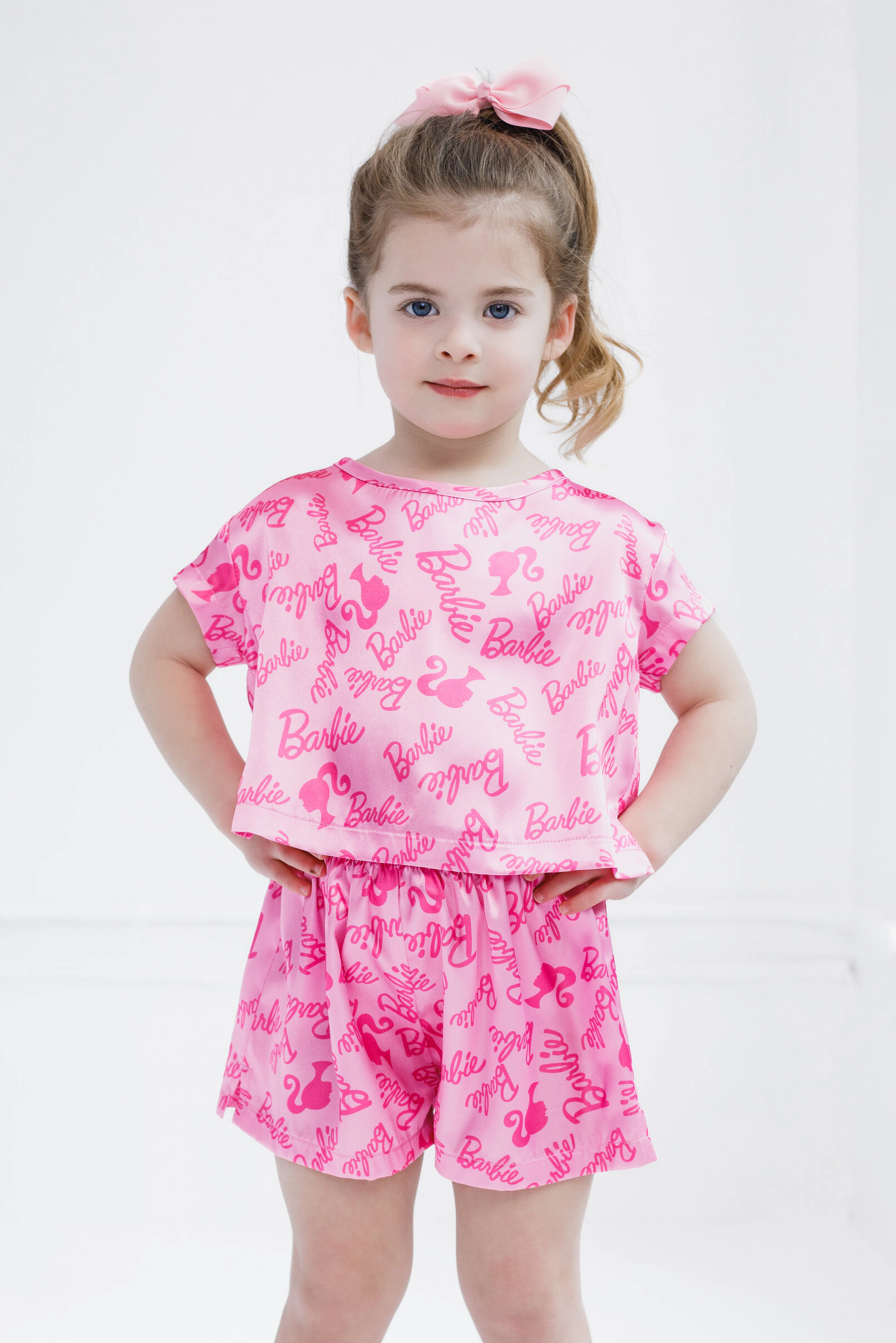 Barbie Girls' 2-Piece Pajama Shorts Set