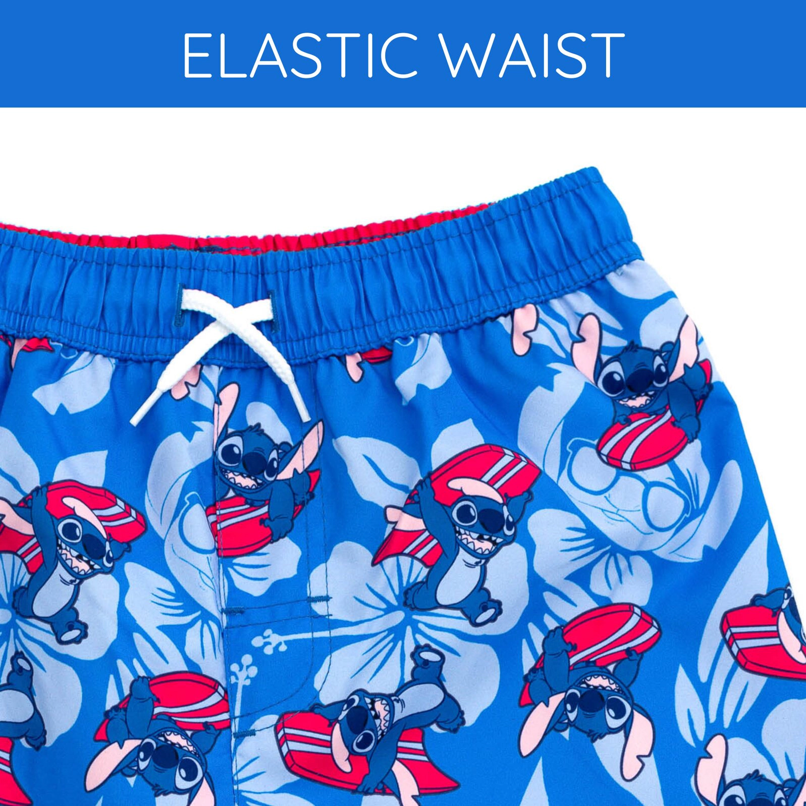 Disney Lilo & Stitch Boys' Hawaiian Swimwear Swim Trunks