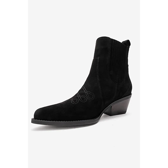 Forever & Always Womens Julieta Leather Block Heel Western Boots