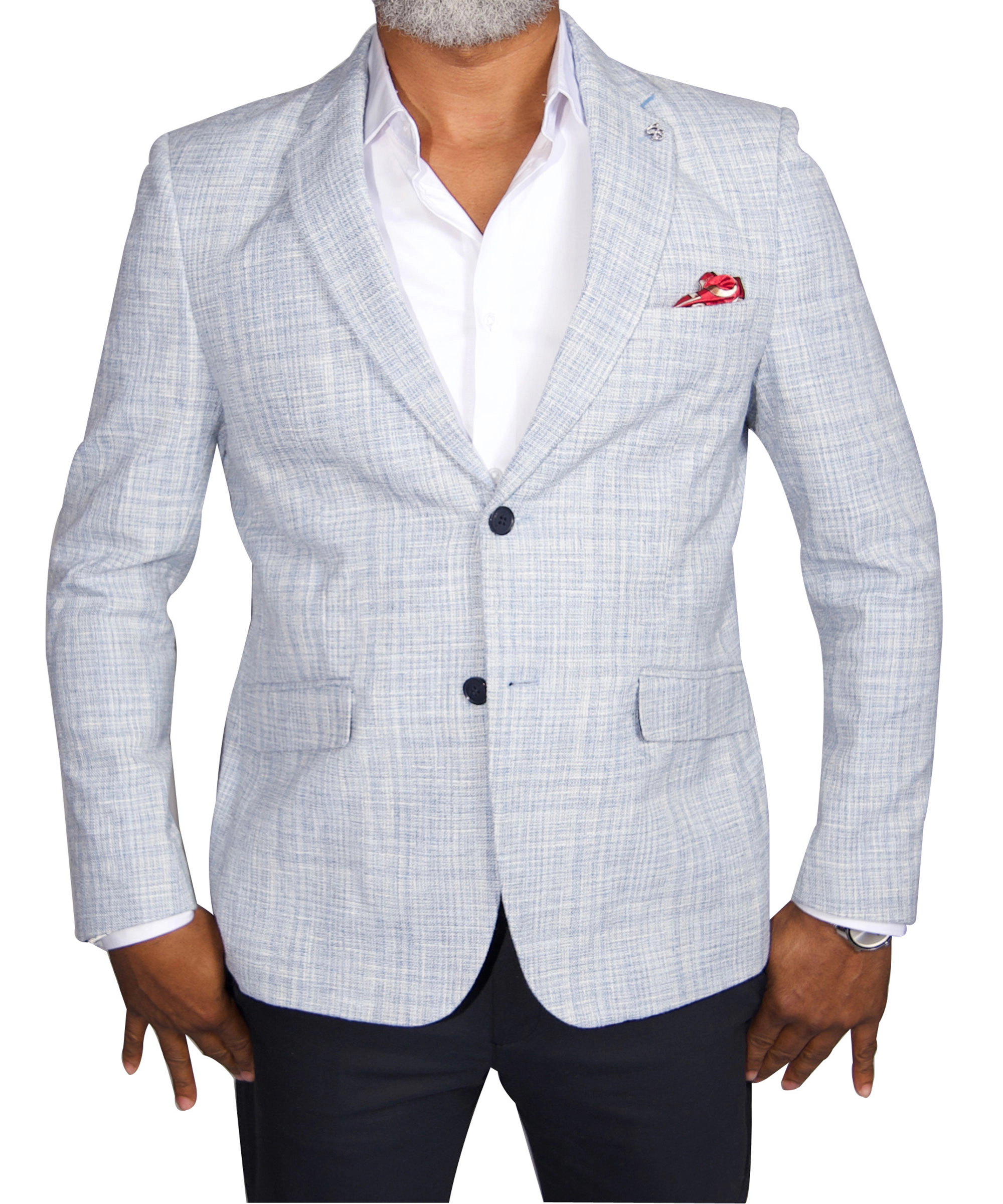 Elie Balleh Men's Slim Fit Single Breasted Blazer