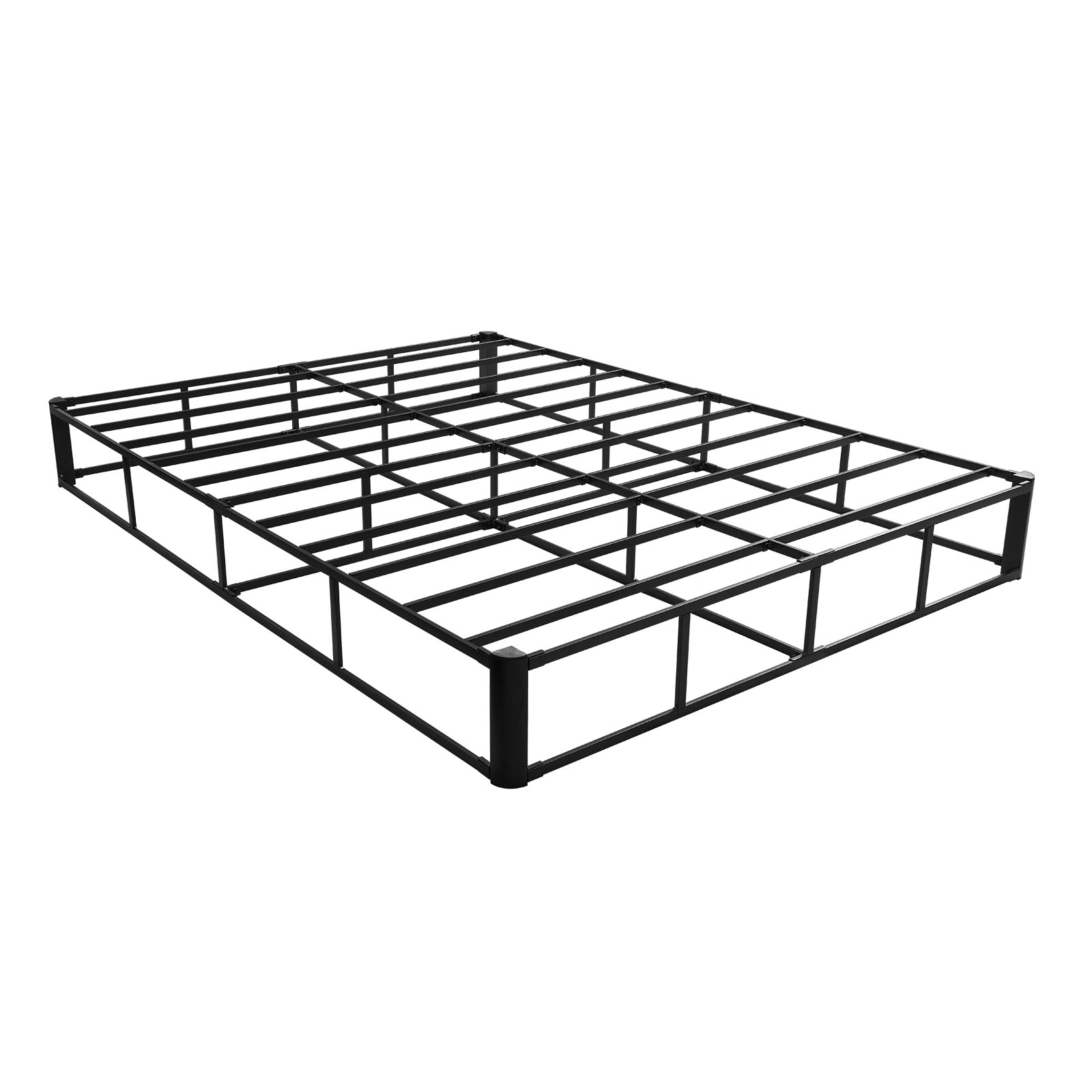 HONGGE Box Spring, Queen Size Bed Frame with Washable Fabric Cloth, Heavy Duty Metal Frame for Queen Bed