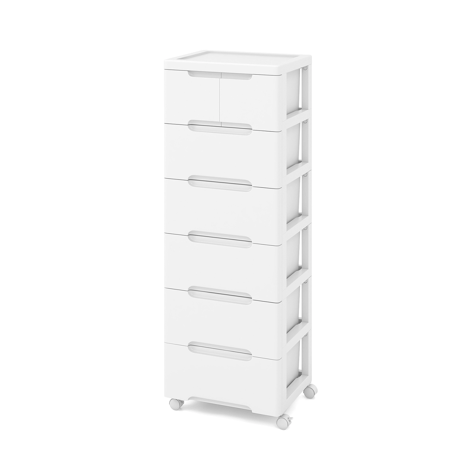 SUGIFT Rolling Multi-Layer Storage Cabinet Cart with Universal Wheels & 7 Drawers 22-lb Top Capacity 5.5-lb Small Drawer