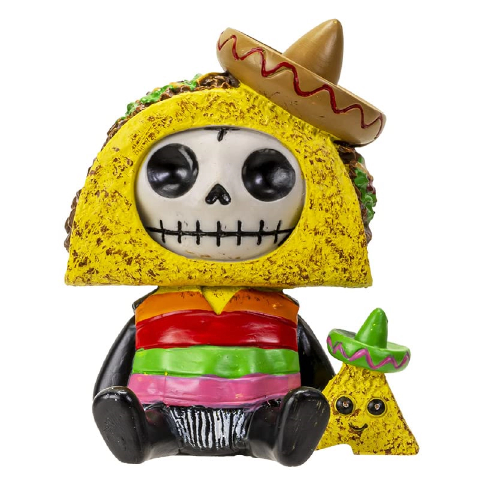 Pacific Giftware Furrybones Pancho Dressed as a Food Favorite Taco Comes Fully Load Skeleton Figurine 3 inch