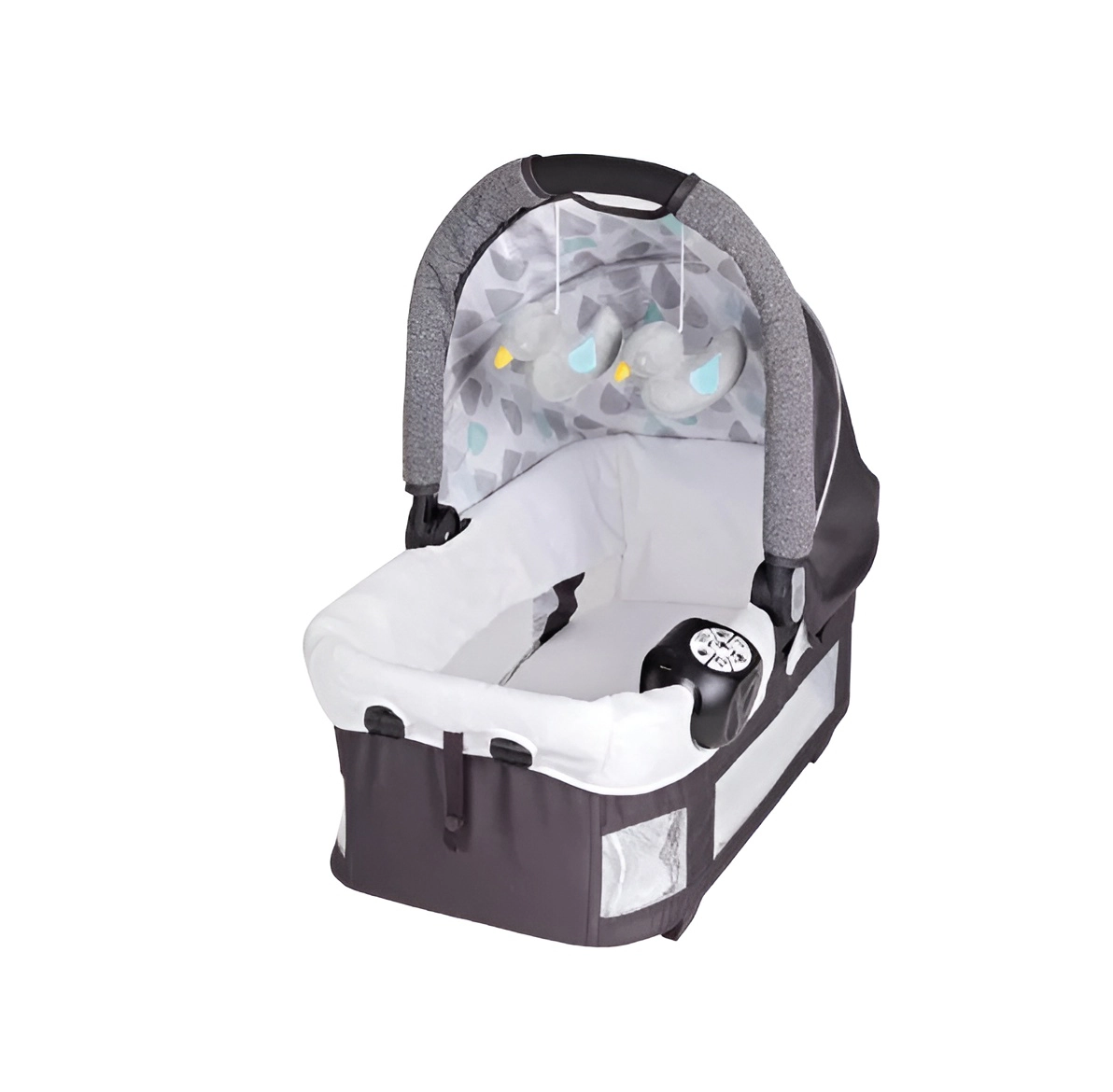Baby Trend Go-Lite Twins Nursery Unisex Center Playard with Bassinet and Travel Bag - Drip Drop Blue - Blue