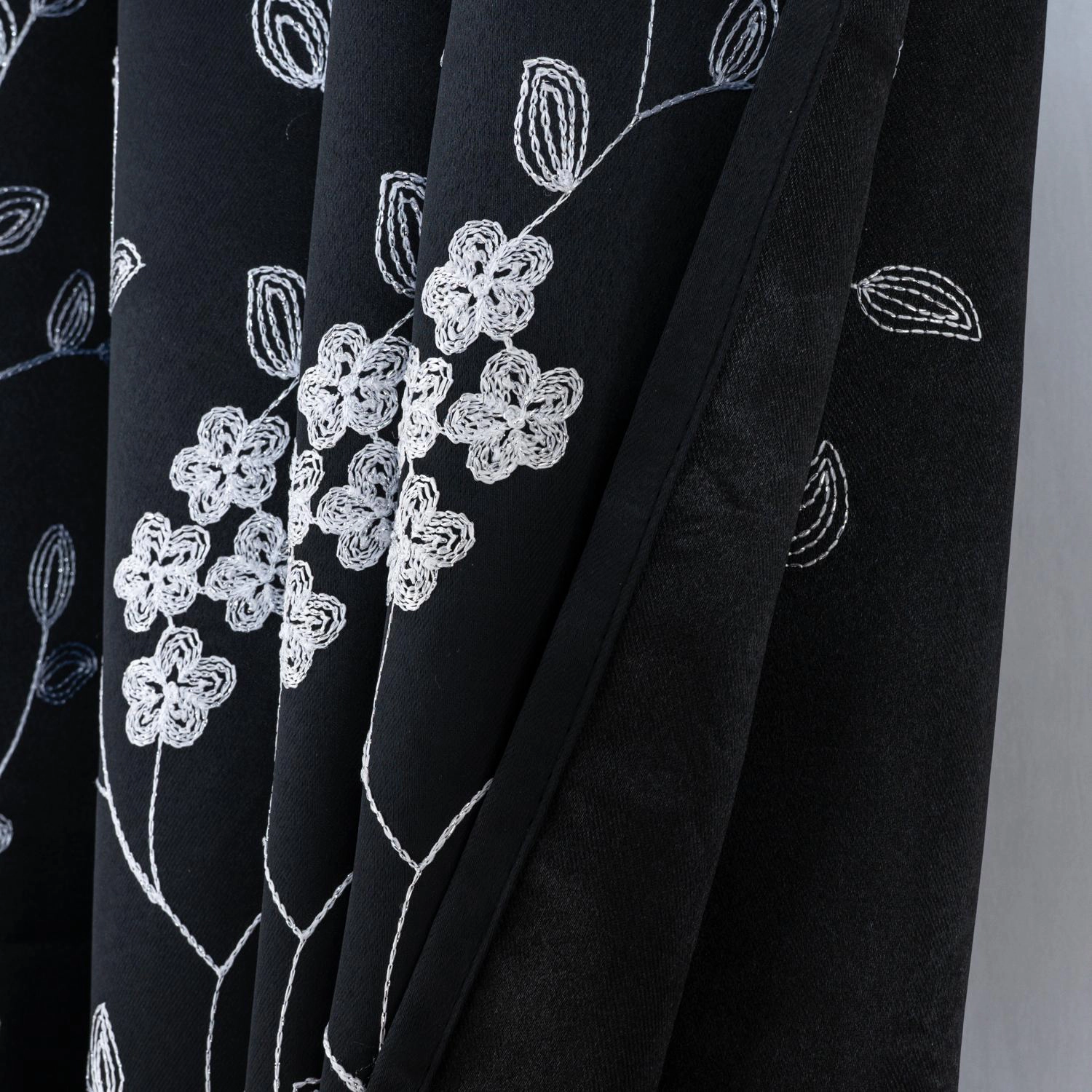 RT Designer Collection Lilian Embroidered Blackout Luxurious Decorative Grommet Curtain Panel 54" x 84