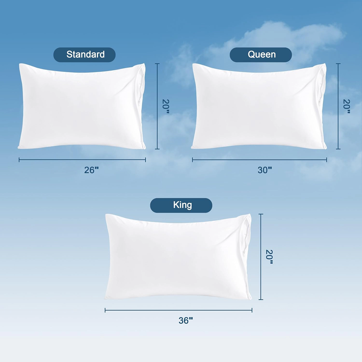 NTBAY Waterproof Standard Pillow Protectors