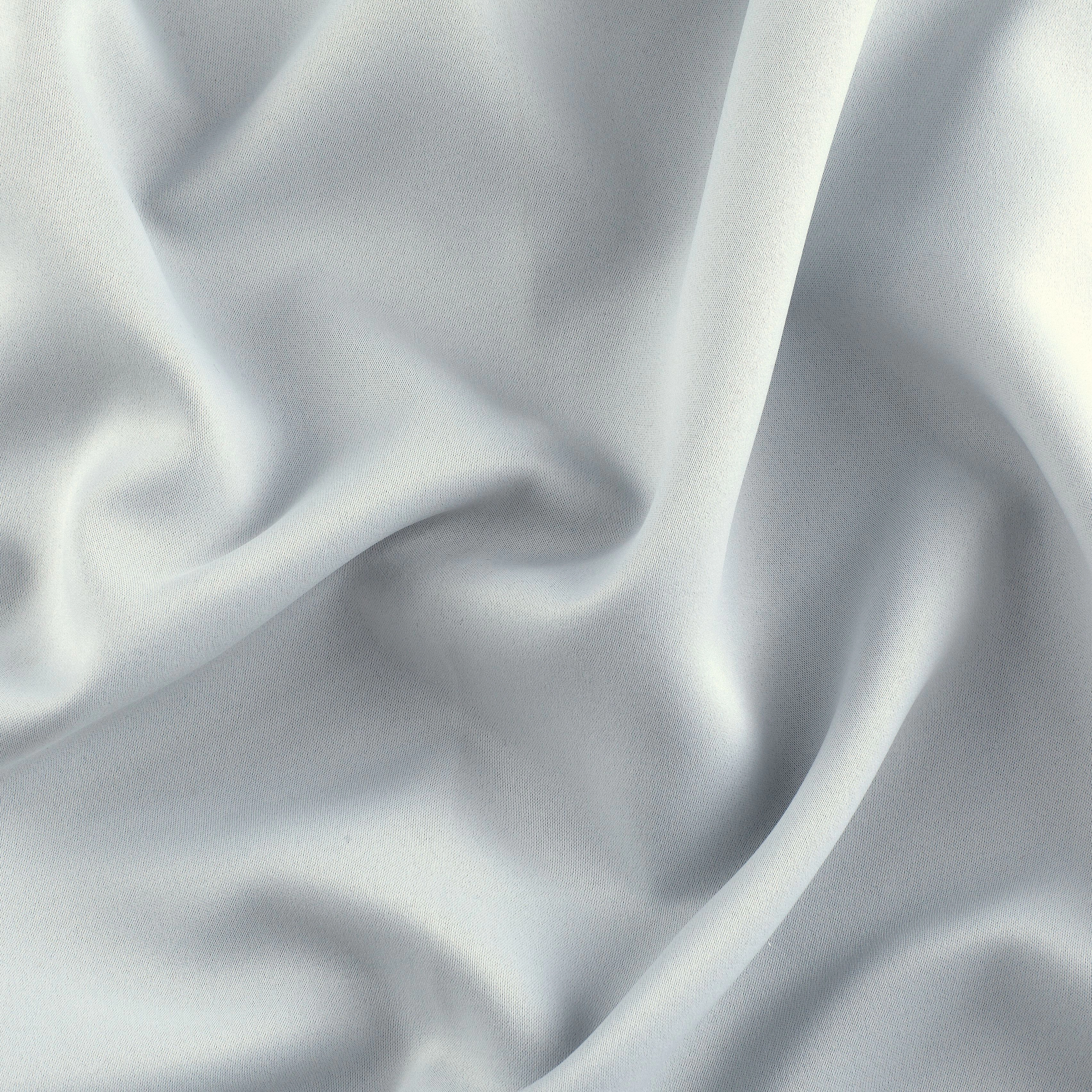 Kate Aurora 2 Piece Soft Cloud Gray Grommet Top 100% Blackout Curtain Panels