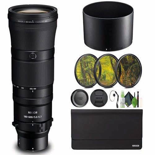 Nikon NIKKOR Z 180-600mm f/5.6-6.3 VR Lens Z (20117) + Filter Kit + Cap Keeper + Cleaning Kit