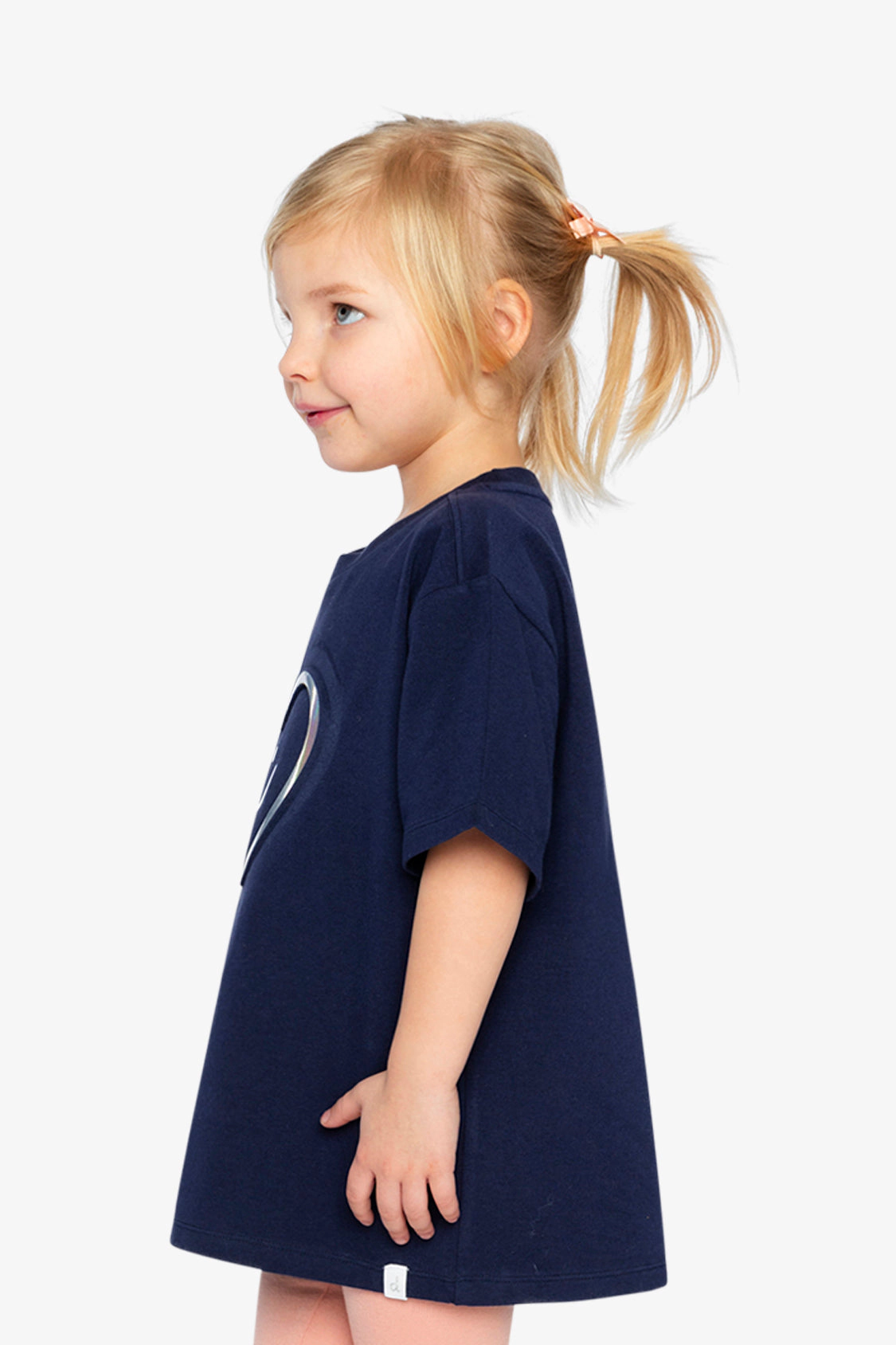Deux par Girls Holographic Heart Jersey T-Shirt