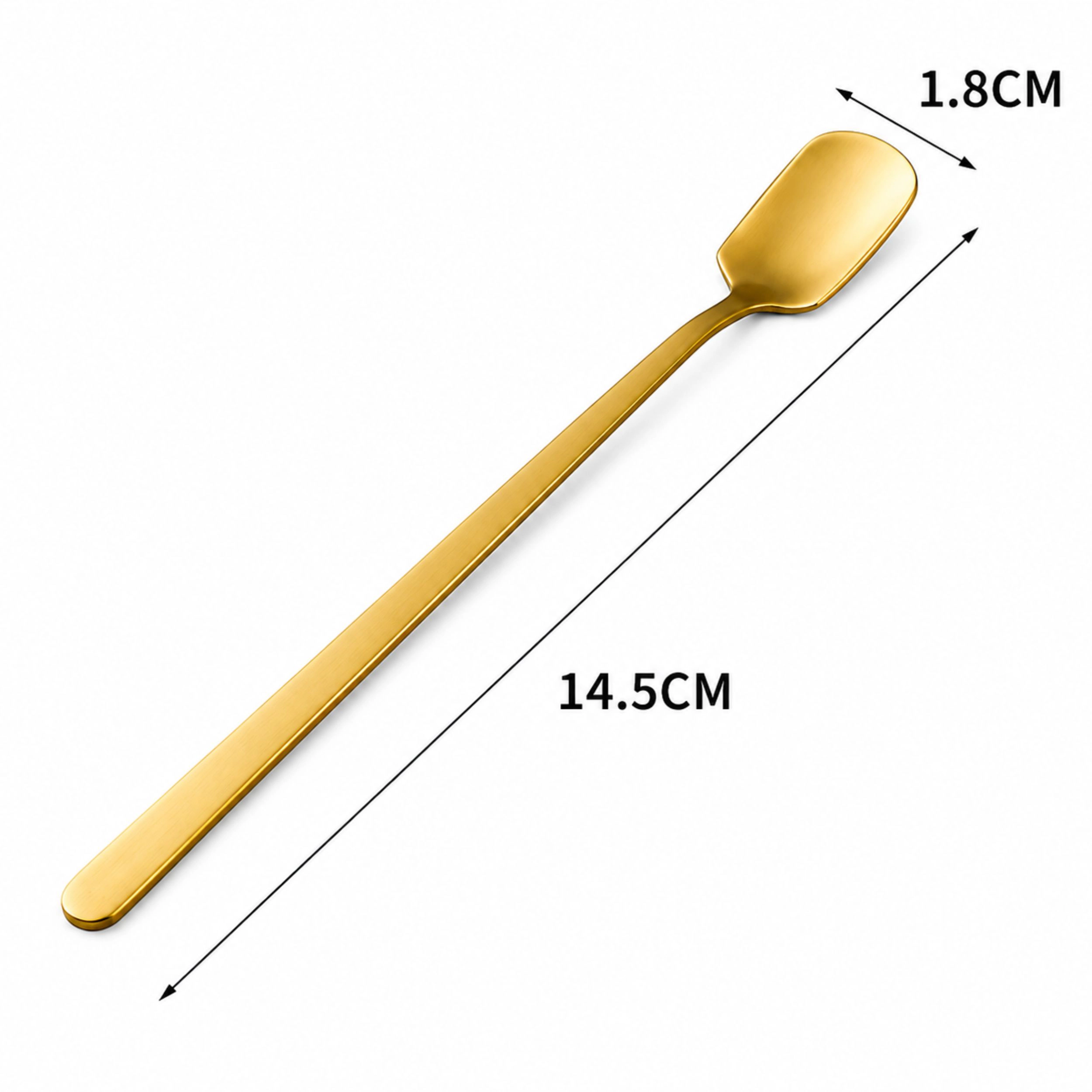 Home Collection Pack of 6, 5.7-Inch Stainless Steel Long Handle Iced Tea Coffee Spoons