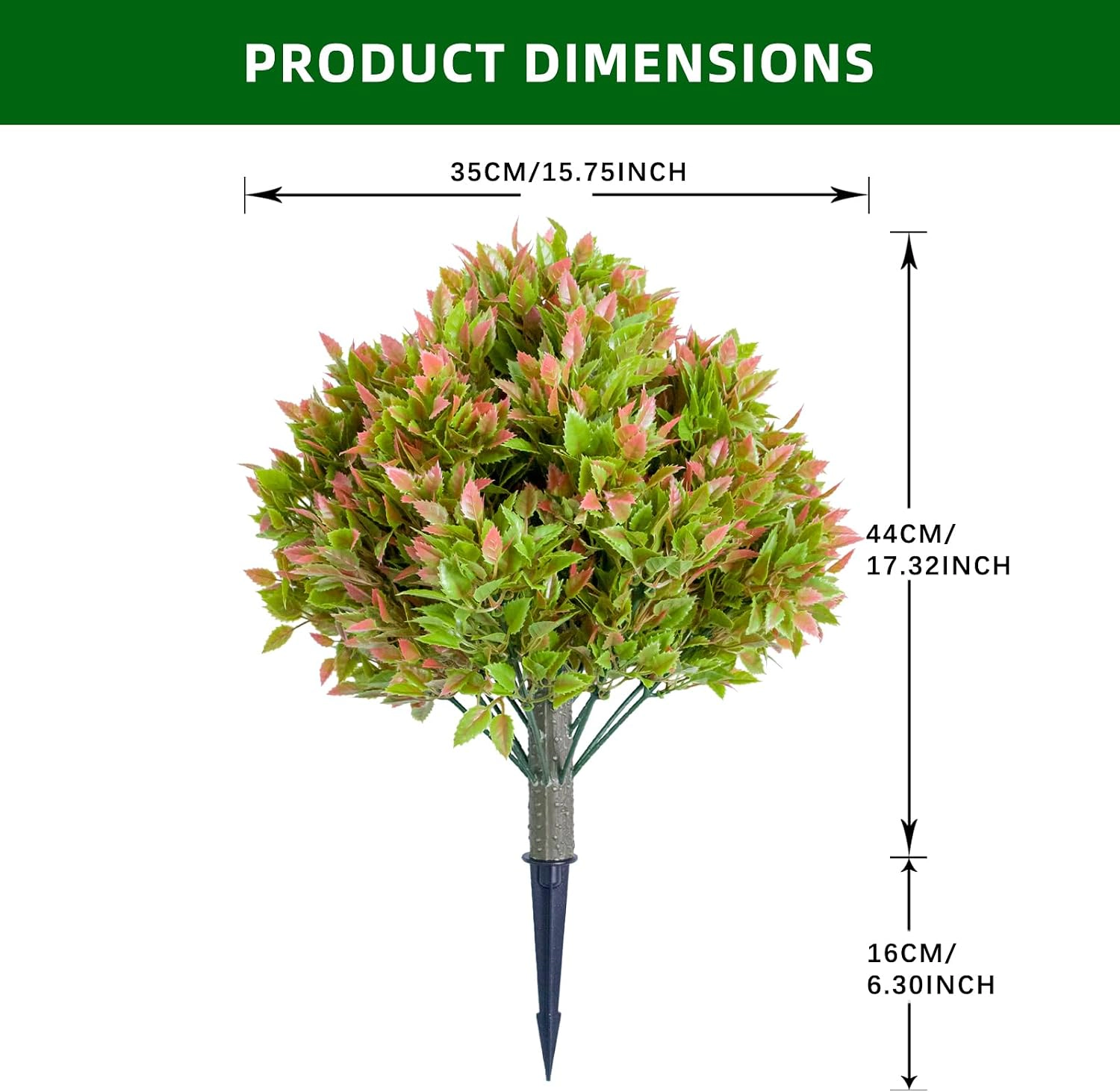 23.6 Inch Artificial Topiary Ball Tree with Spike,Artificial Greenery Tree for Home Decor