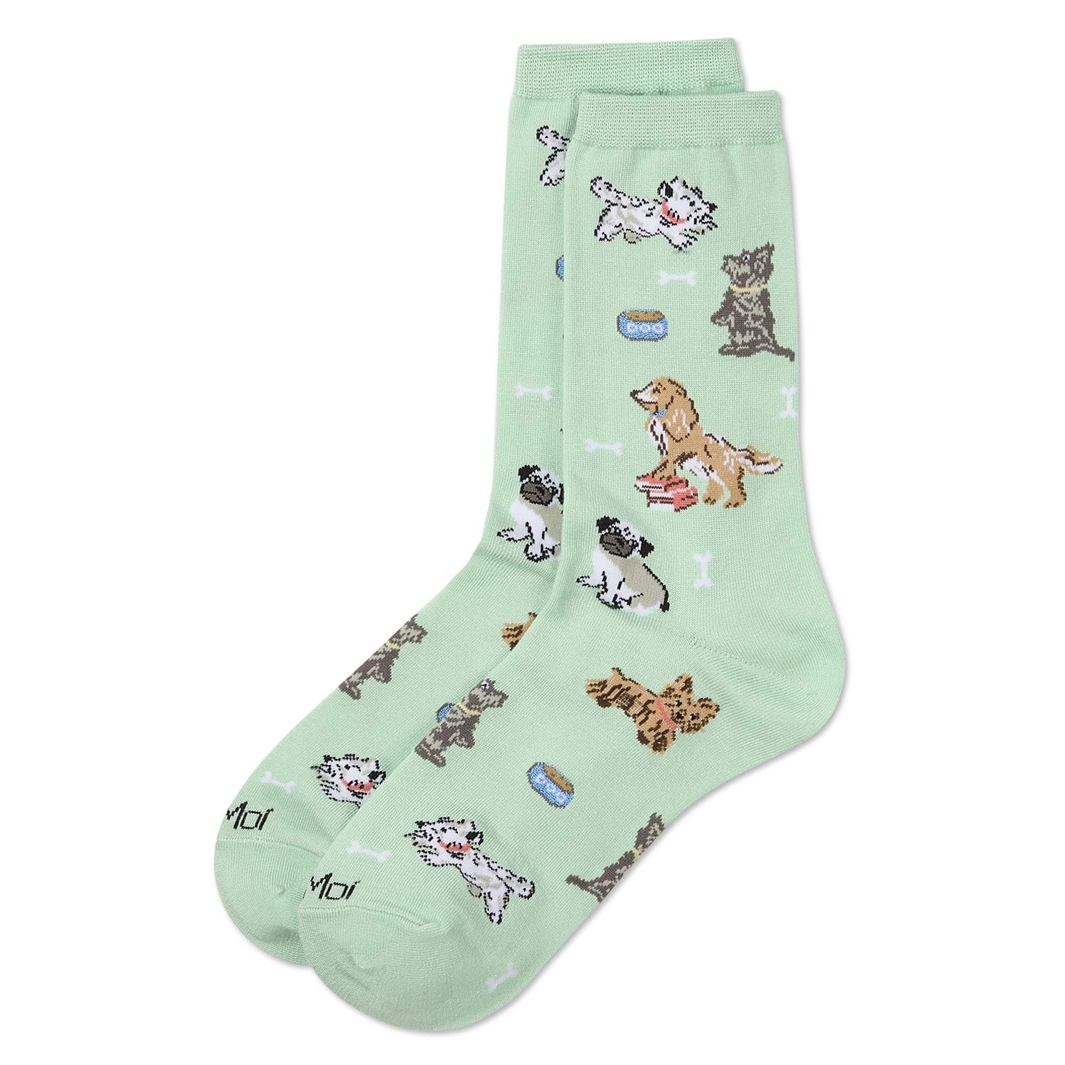 MeMoi Women's Dogs Rayon From Bamboo Crew Socks