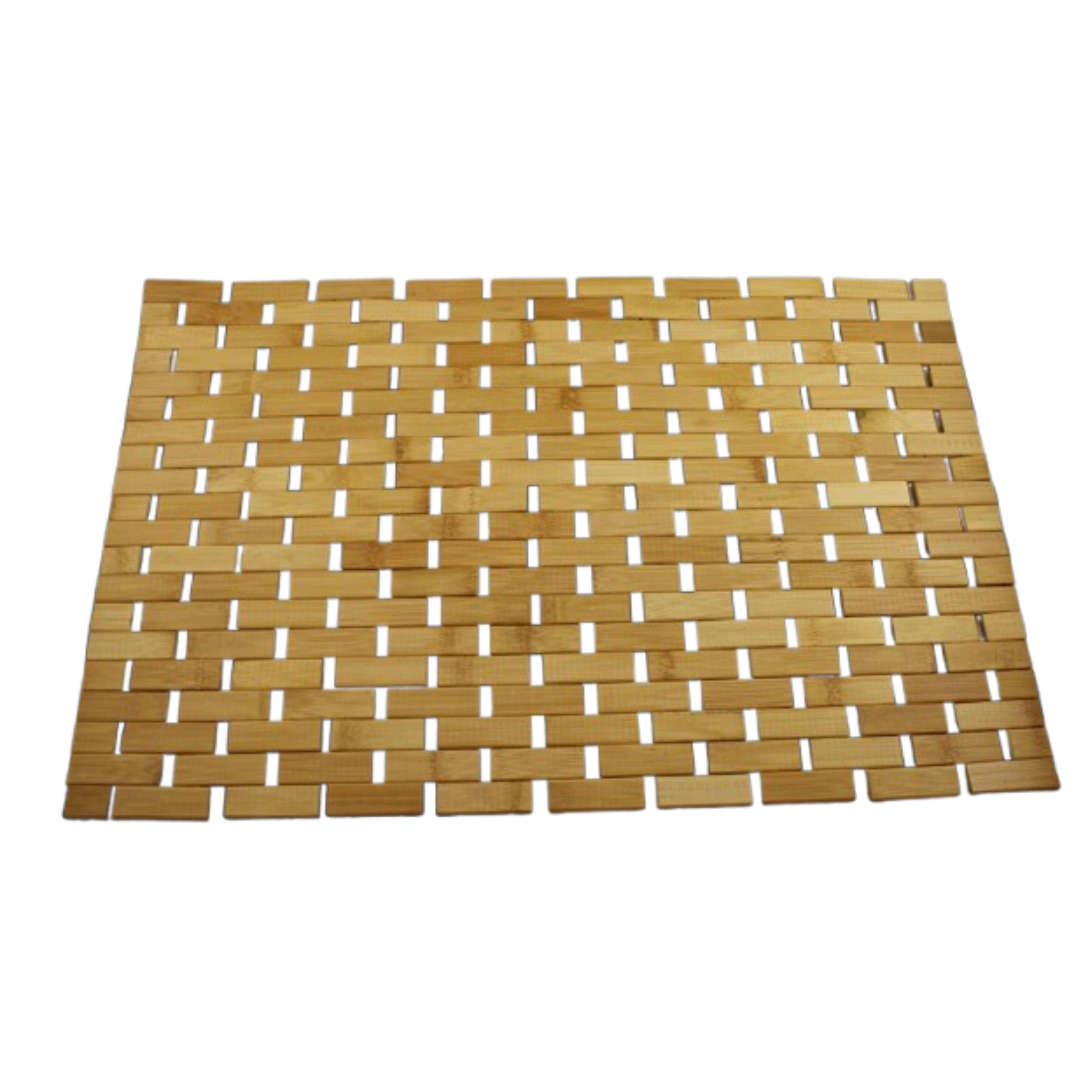 Home Collection Natural Bamboo Bath Mat Non-Slip 24.5" x 15.75"