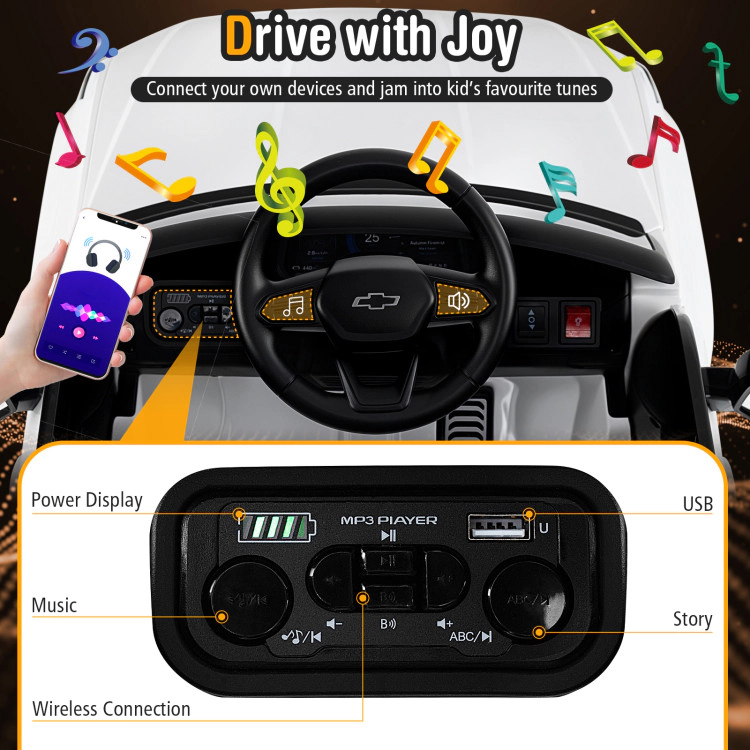 Hivvago 12V Ride on Car Truck Licensed Chevrolet with Remote Control Gift for 3+
