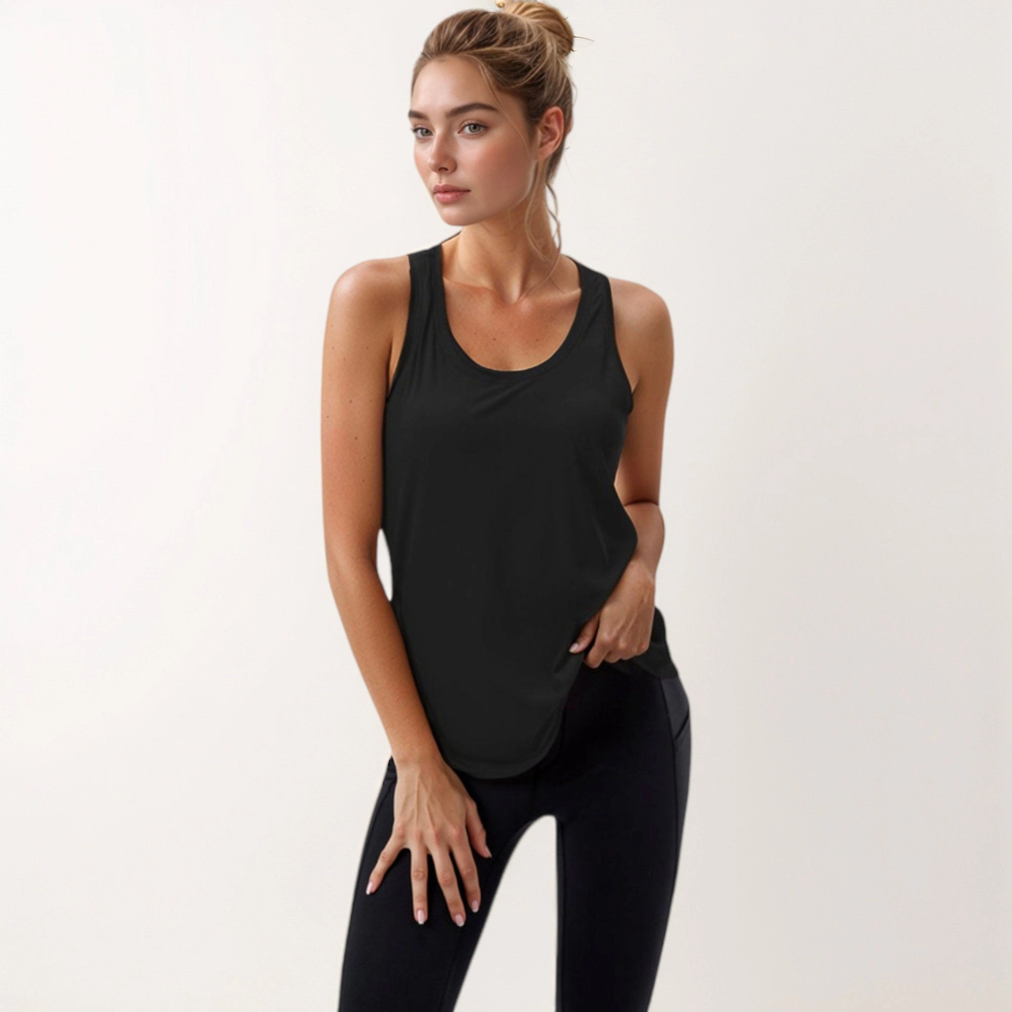Anna-Kaci Womens Sleeveless Scoop Neck Workout Tank Top