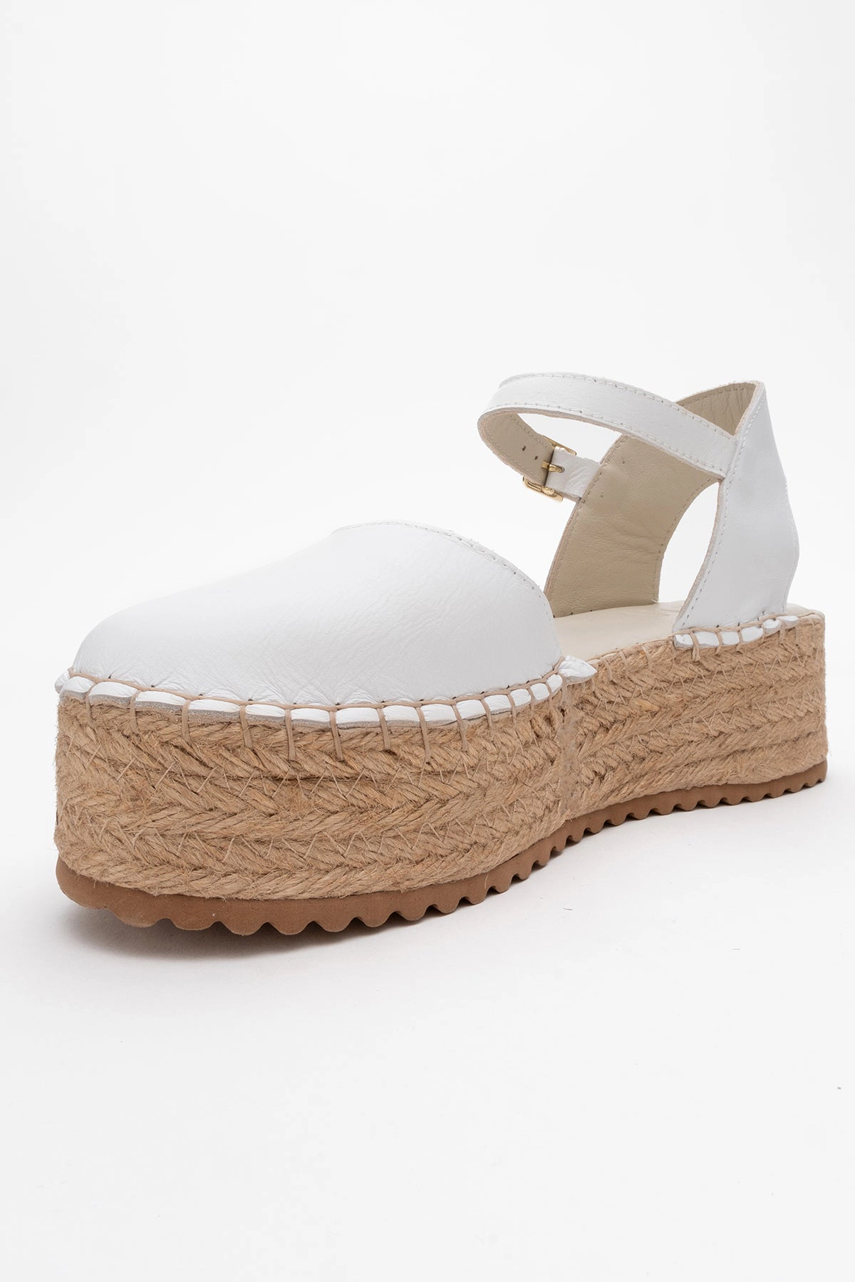 Forever & Always Womens Viba Leather Esprarille Platform Wedge Sandalss