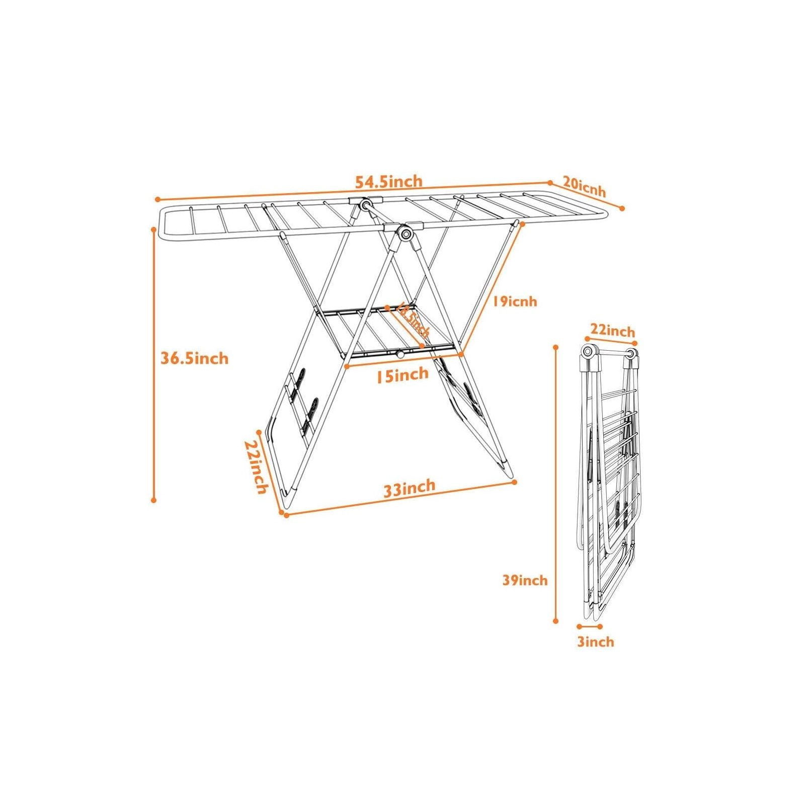 SlickBlue Portable Folding Laundry Drying Rack, 2-Tier Stand